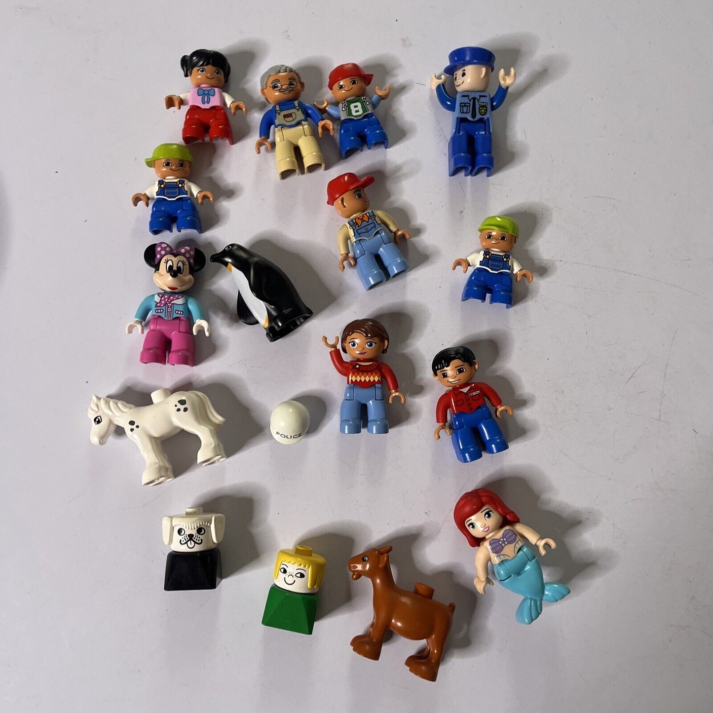 Lego Duplo 16x Characters Mimi Mouse, Ariel Mermaid, Goat, Pony, Penguin