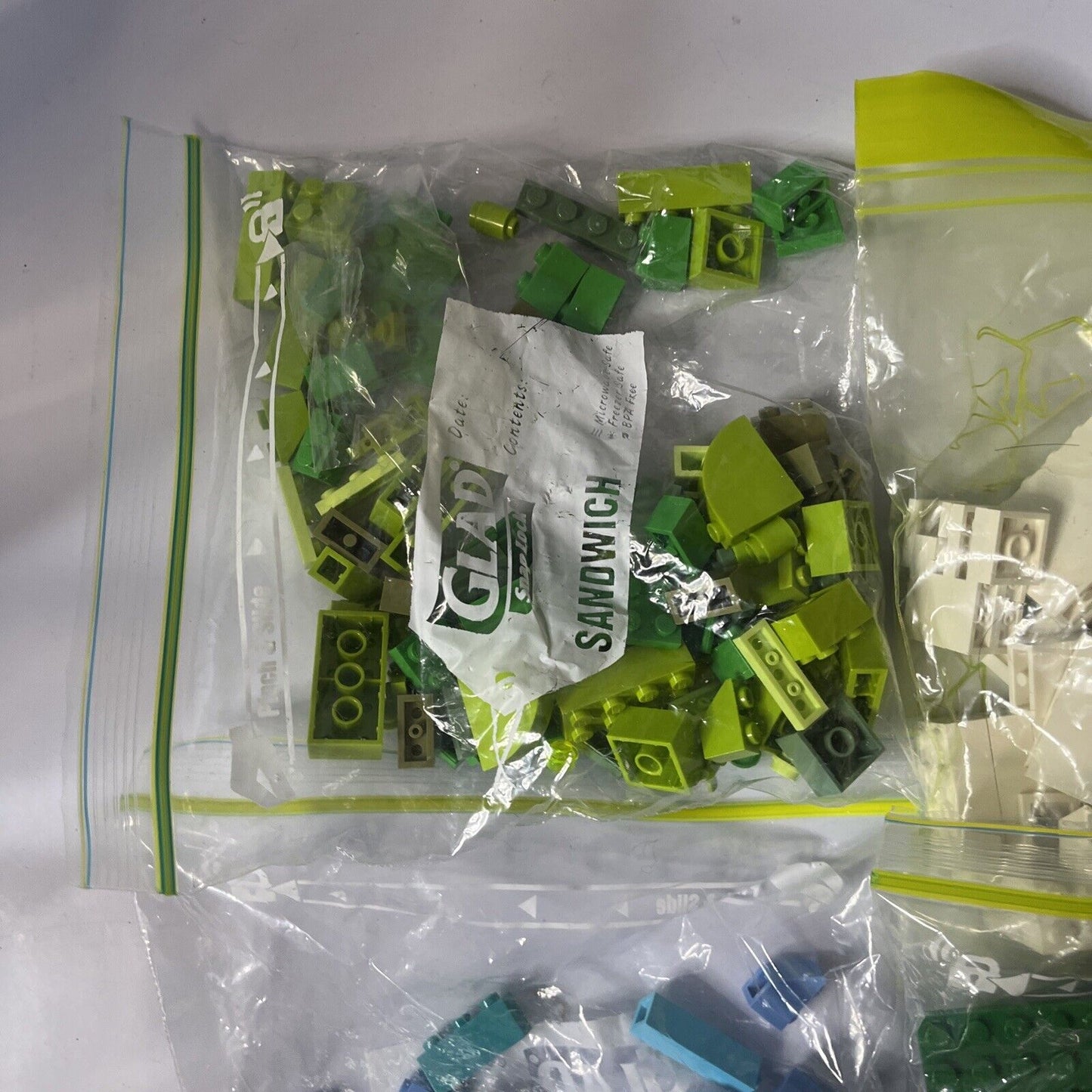 Lego 1.3kg Bulk Lot Green Blue Purple Orange White Pink Brown Black