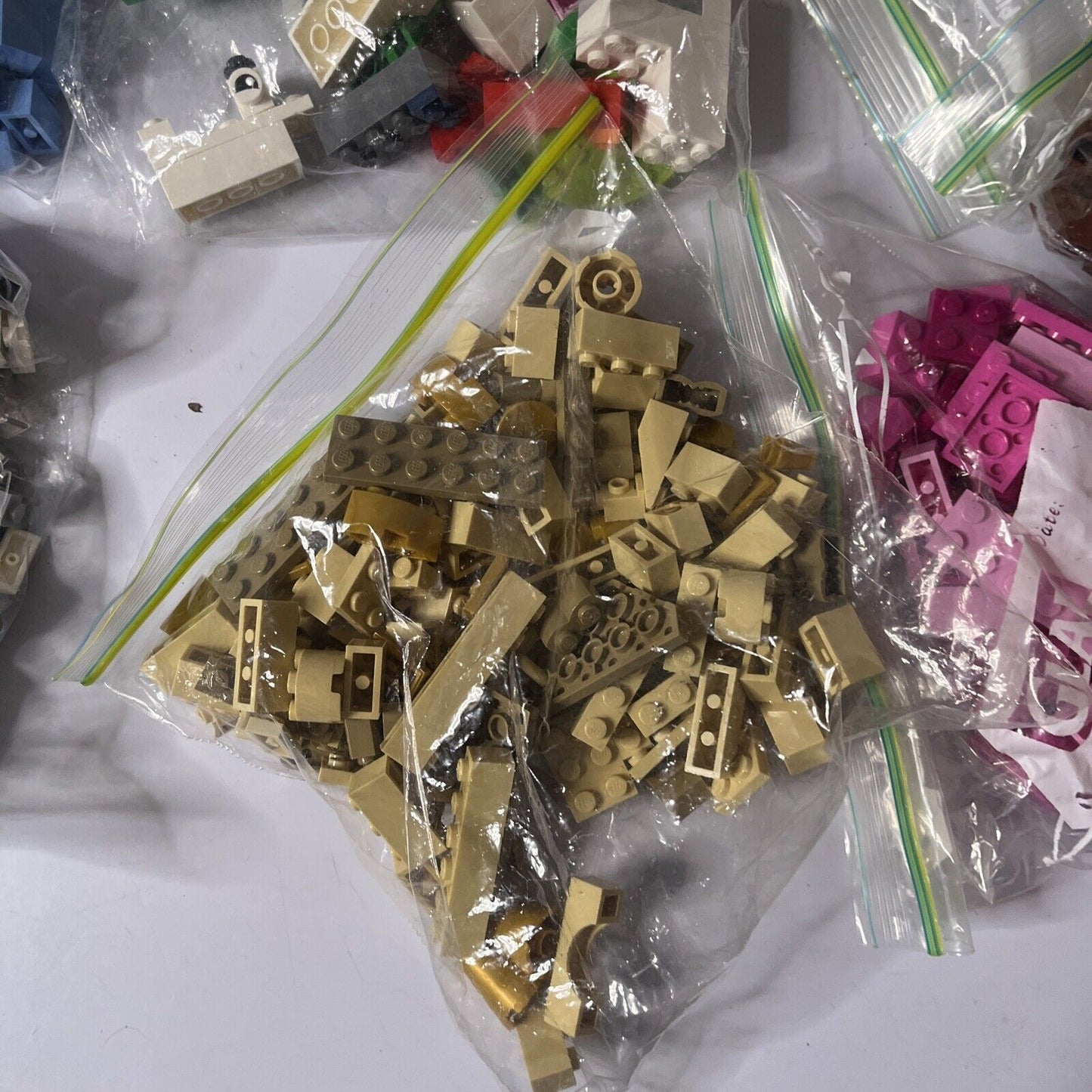 Lego 1.3kg Bulk Lot Green Blue Purple Orange White Pink Brown Black