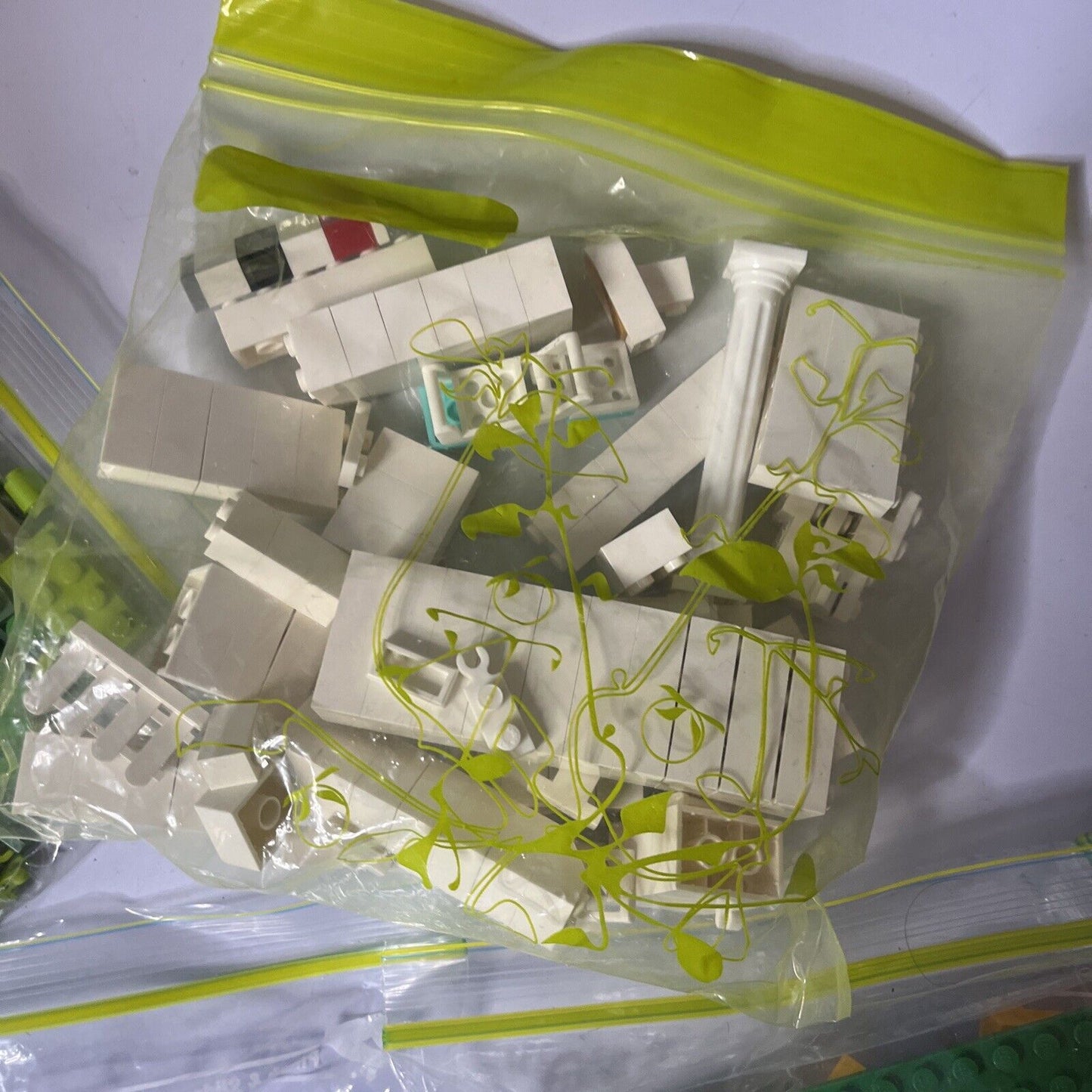 Lego 1.3kg Bulk Lot Green Blue Purple Orange White Pink Brown Black