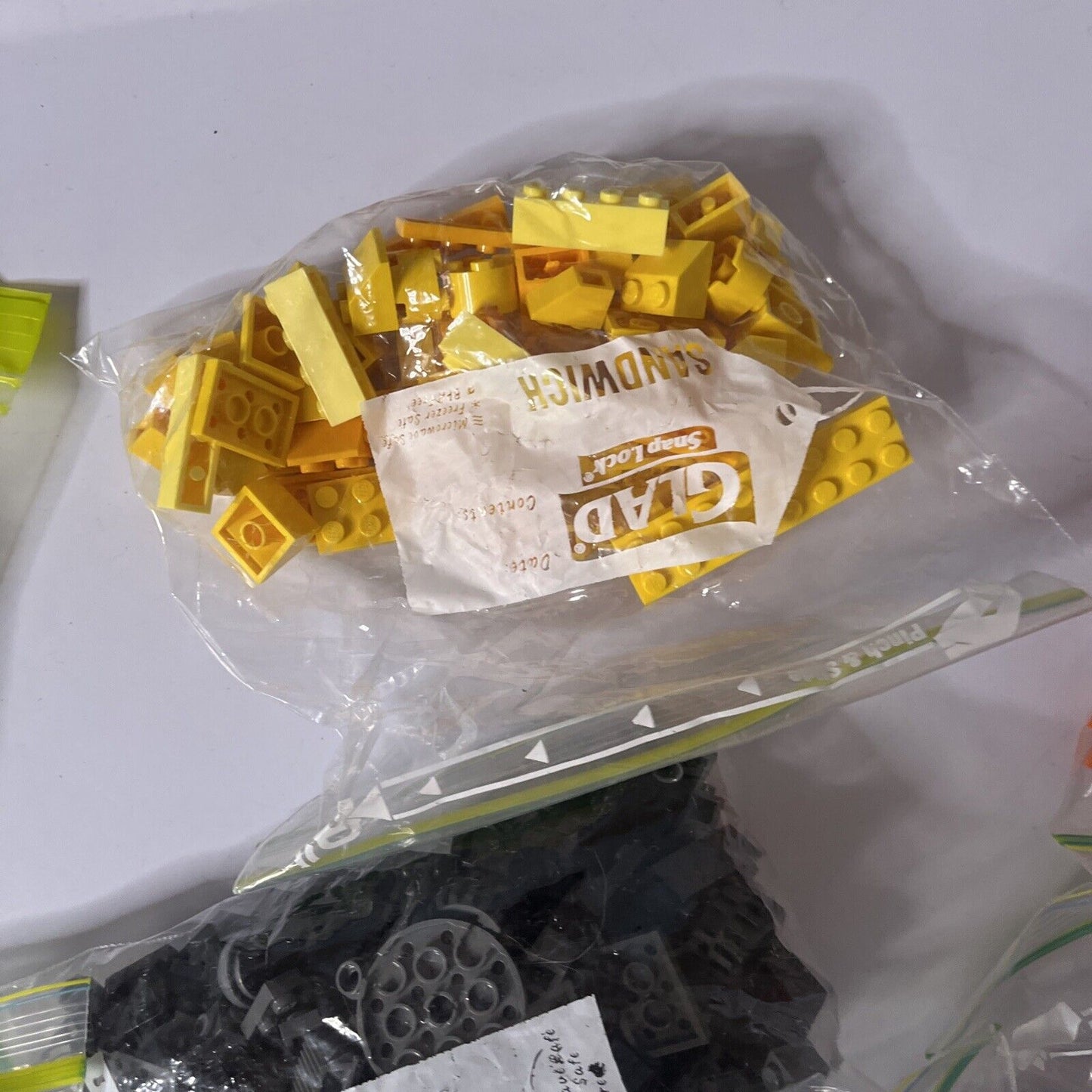 Lego 1.3kg Bulk Lot Green Blue Purple Orange White Pink Brown Black