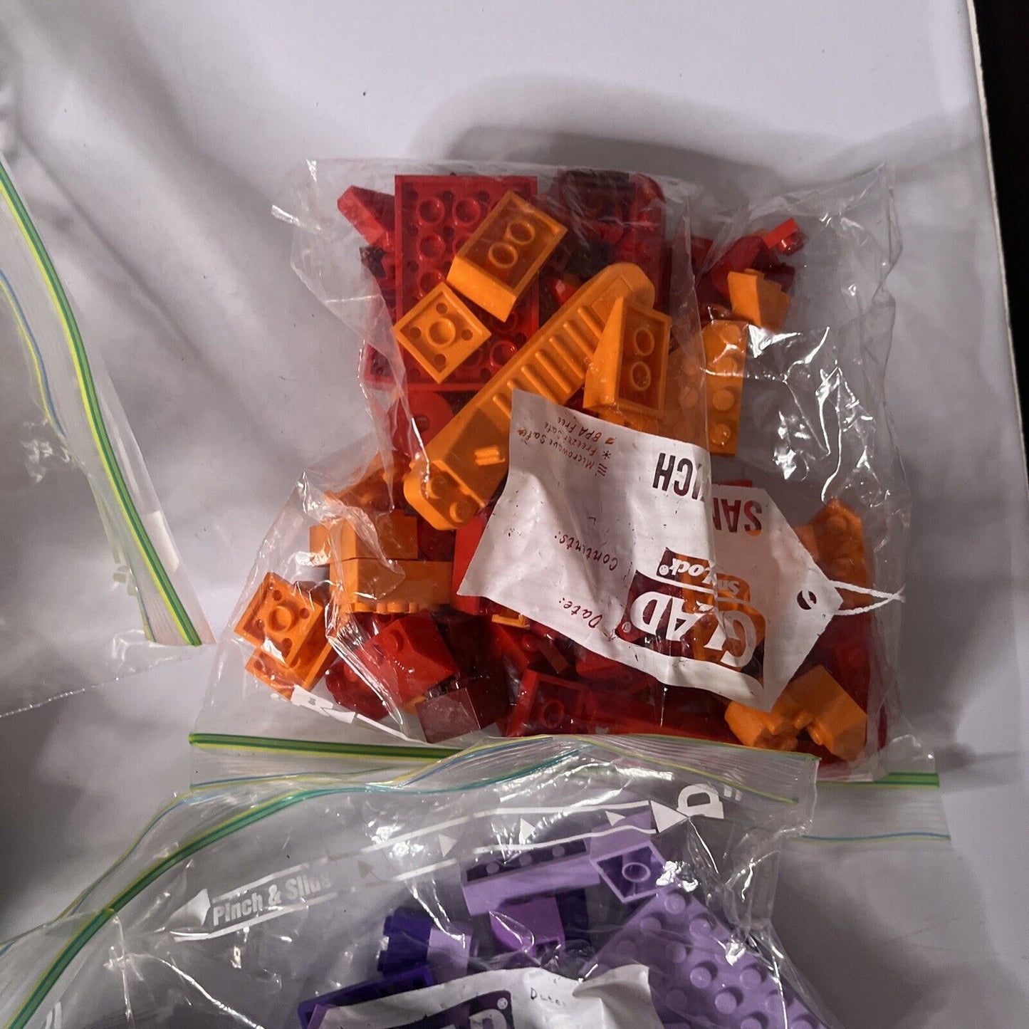 Lego 1.3kg Bulk Lot Green Blue Purple Orange White Pink Brown Black