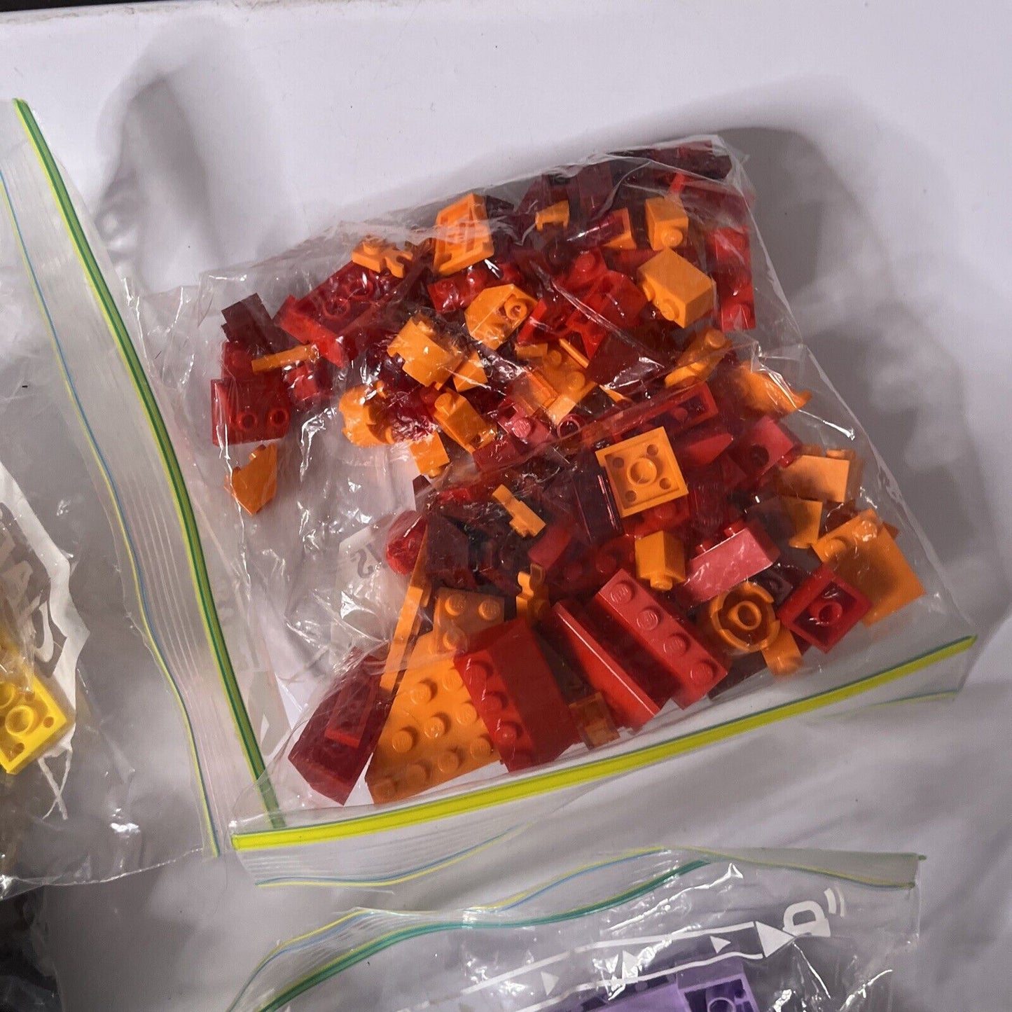 Lego 1.3kg Bulk Lot Green Blue Purple Orange White Pink Brown Black