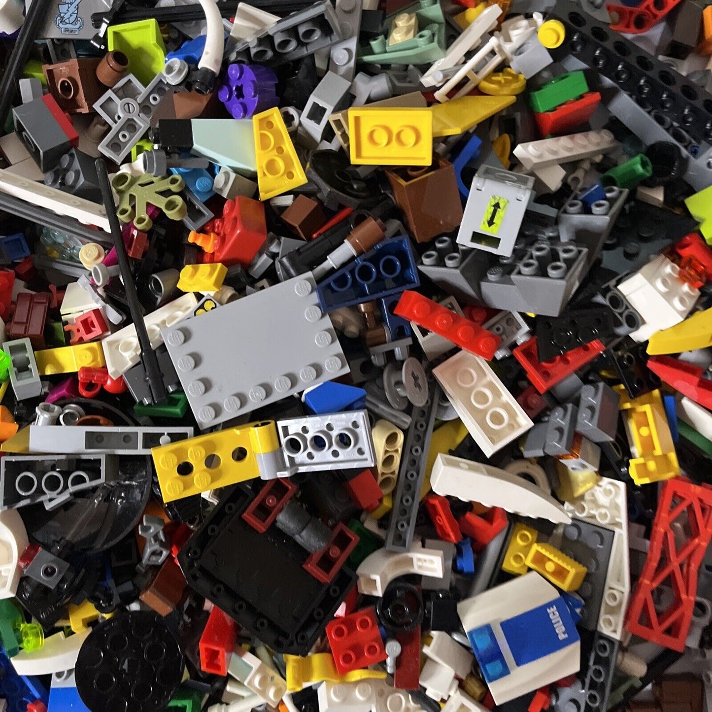 Genuine Official Lego 2.1kg Bulk Lot Bundle Technic Police Bricks Pieces