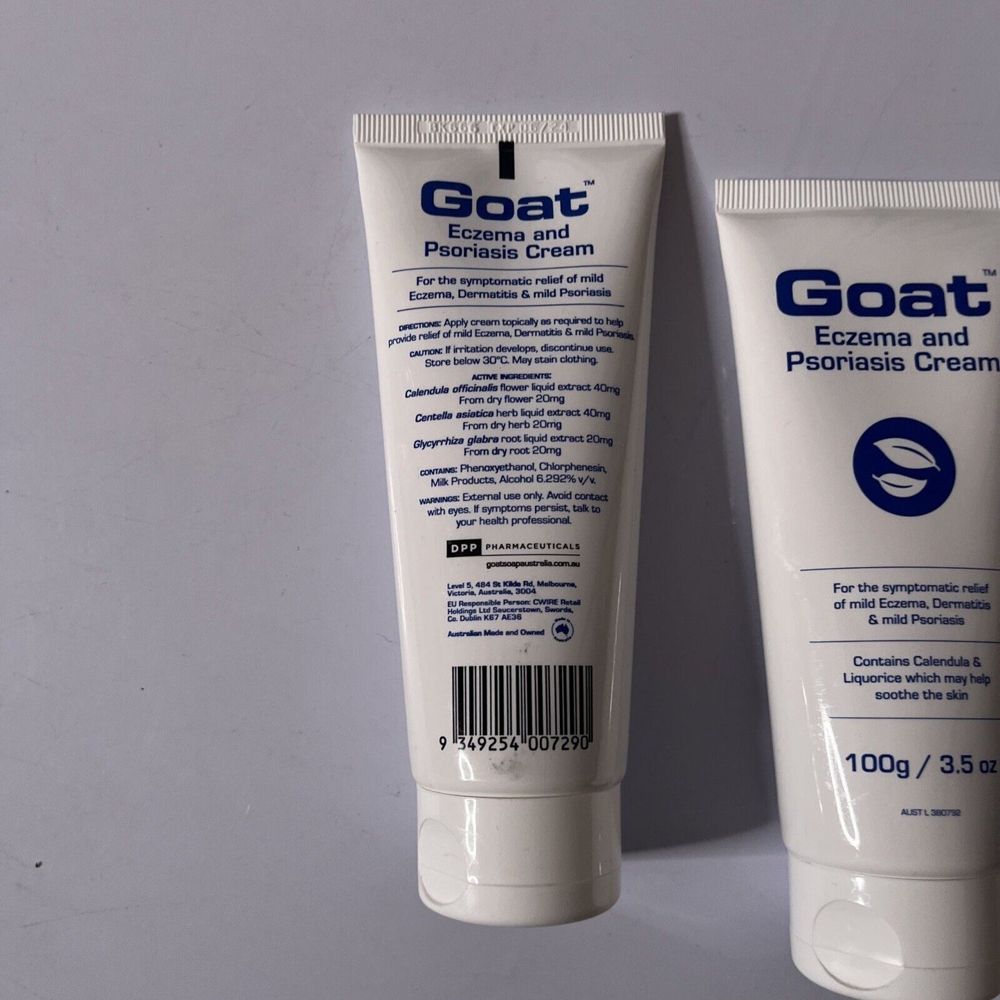 2x Goat Eczema And Psoriasis Cream 100g 3.5oz Made In Australia