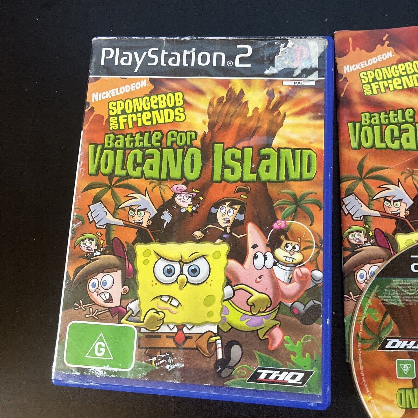 SpongeBob and Friends Battle for Volcano Island Playstation 2 PS2 Manual PAL