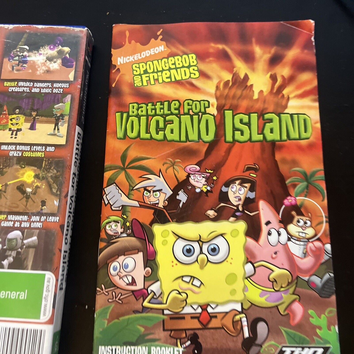 SpongeBob and Friends Battle for Volcano Island Playstation 2 PS2 Manual PAL