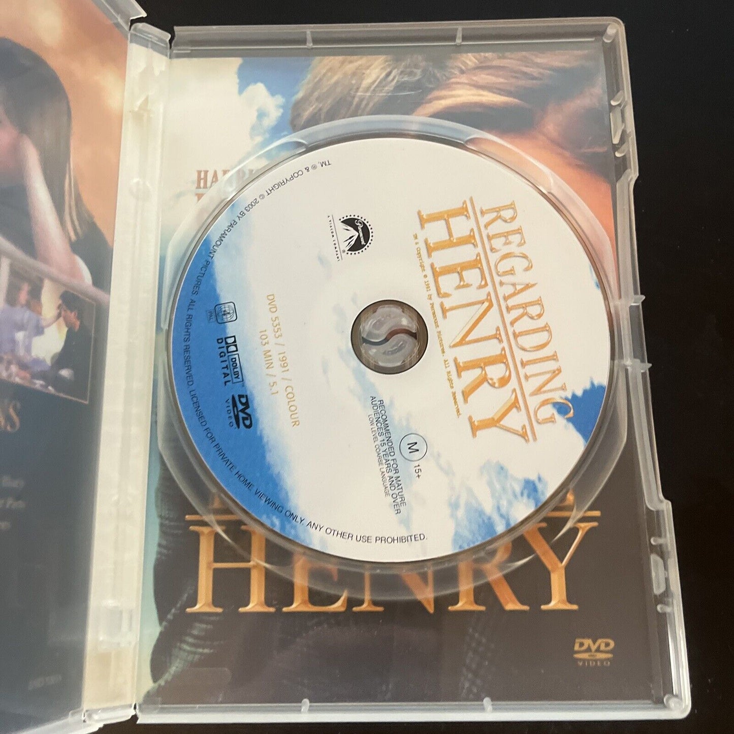 Regarding Henry (DVD, 1991) Annette Bening, Harrison Ford Region 4