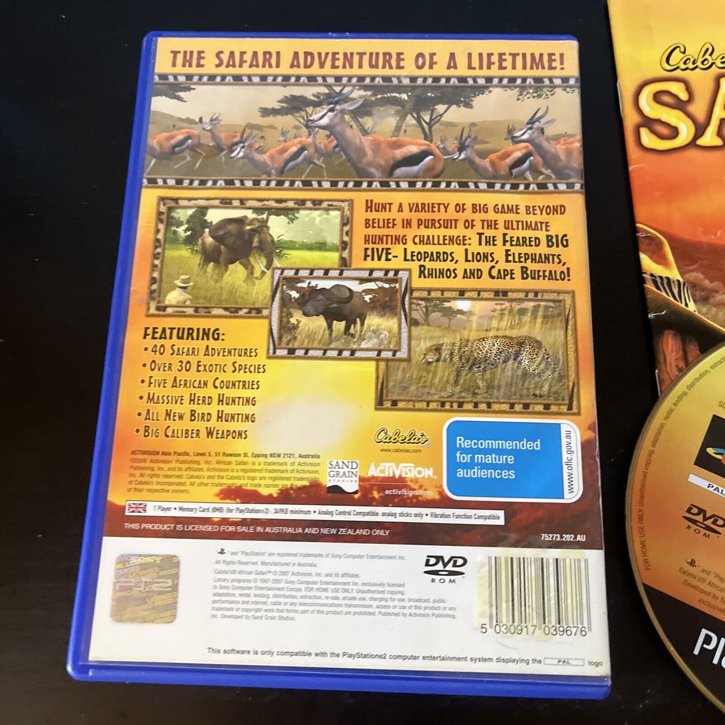 Cabela's African Safari PS2 Playstation 2 Game + Manual PAL