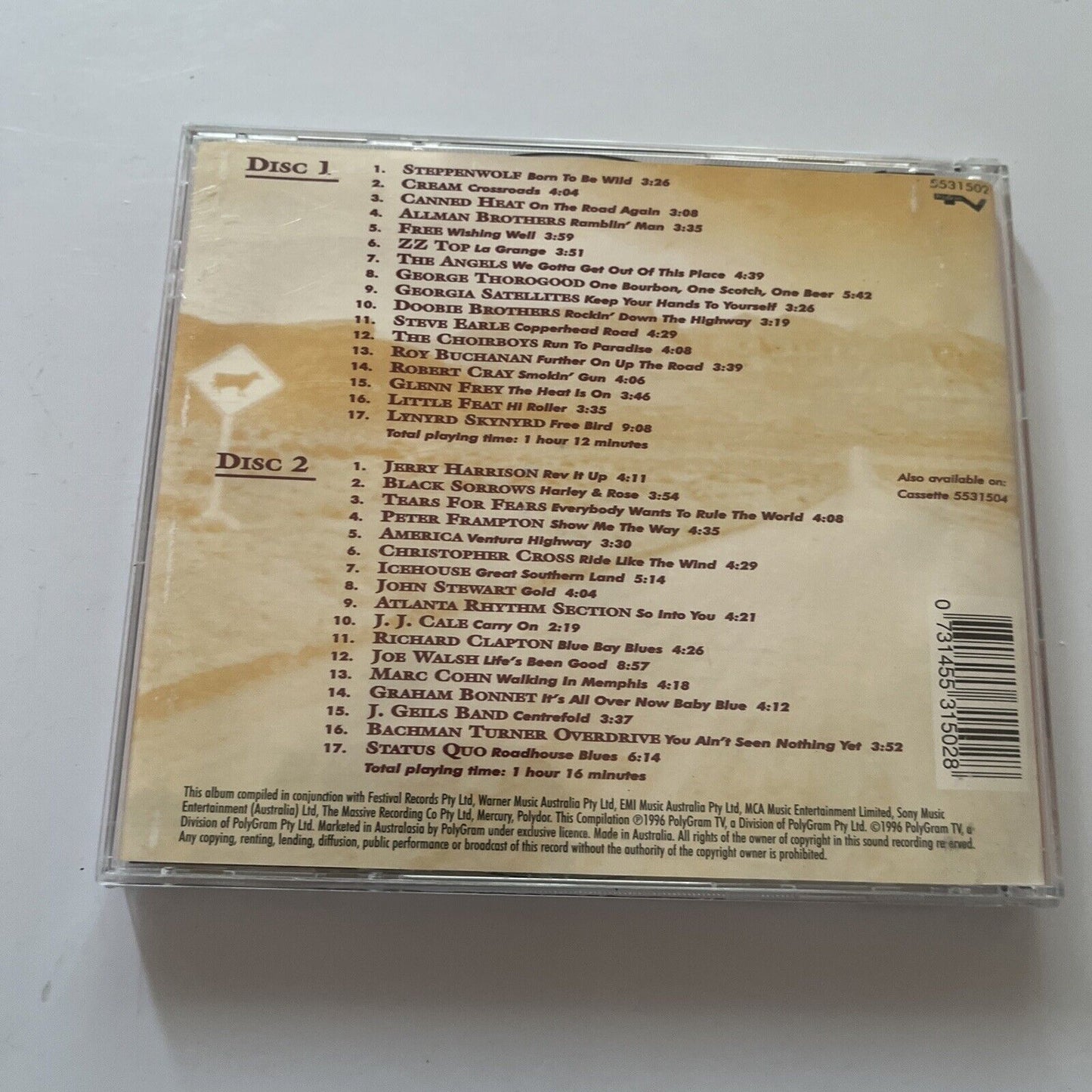 FREEWAY - 34 Driving Classics (CD, 1996, 2-Disc)