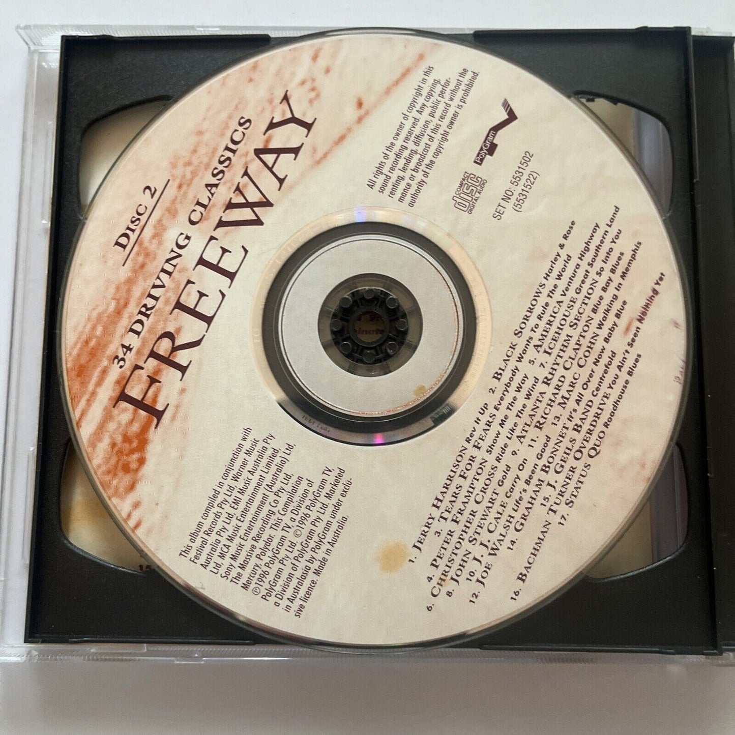FREEWAY - 34 Driving Classics (CD, 1996, 2-Disc)