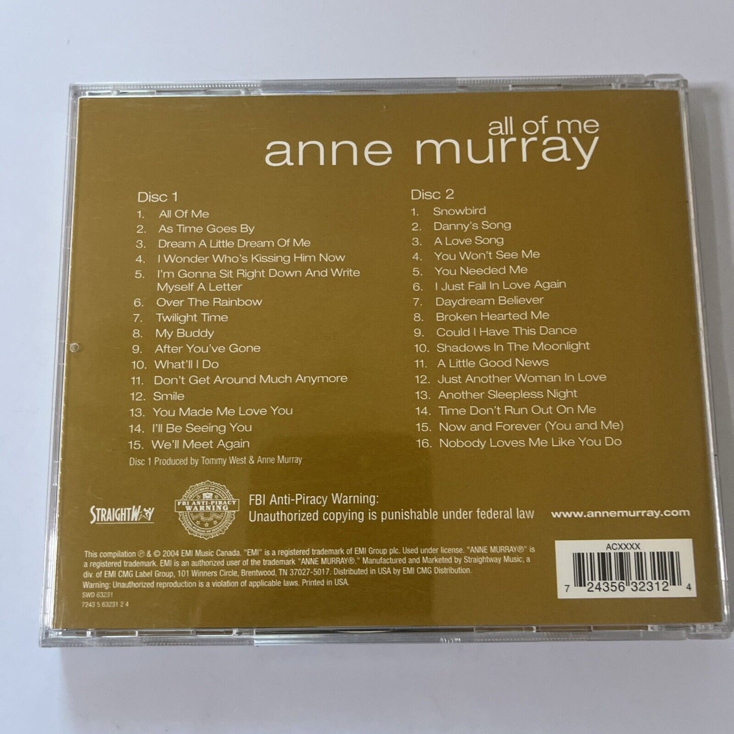 Anne Murray - All of Me (CD, 2005)