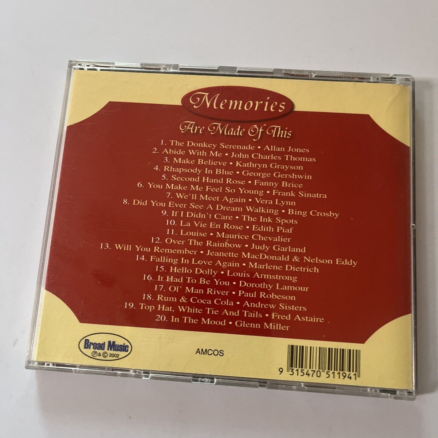 Memories Are Made Of This - Fred Astaire, Judy Garland, Edith Piaf (CD, 2002)