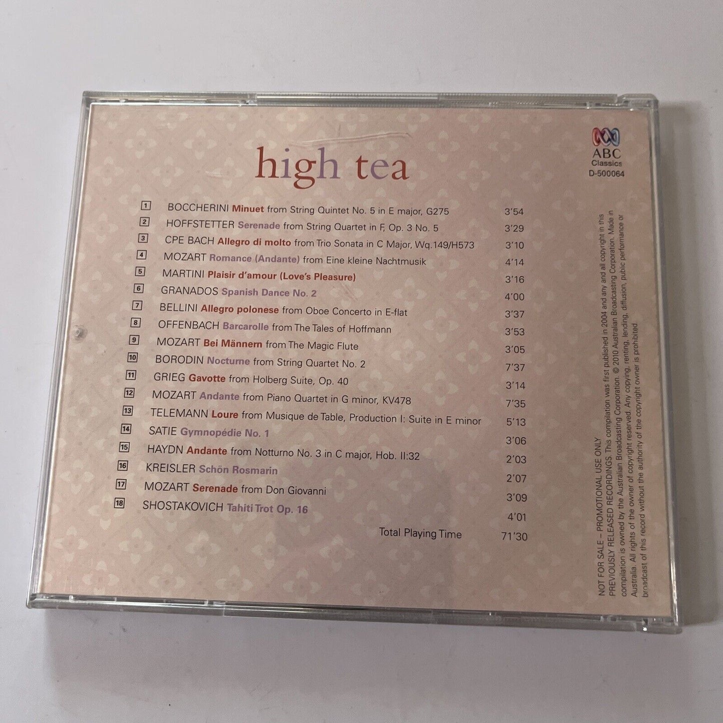 ABC Classics - High Tea (CD, 2010) ABC D-500064
