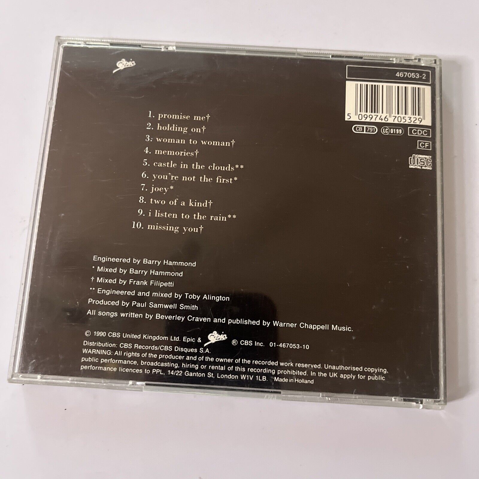 Beverley Craven by Beverley Craven (CD, 1990) – Retro Unit