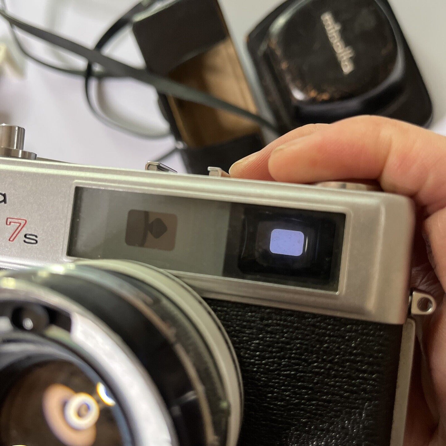 Minolta Hi-Matic 7s Film Camera With Cover 35mm Film