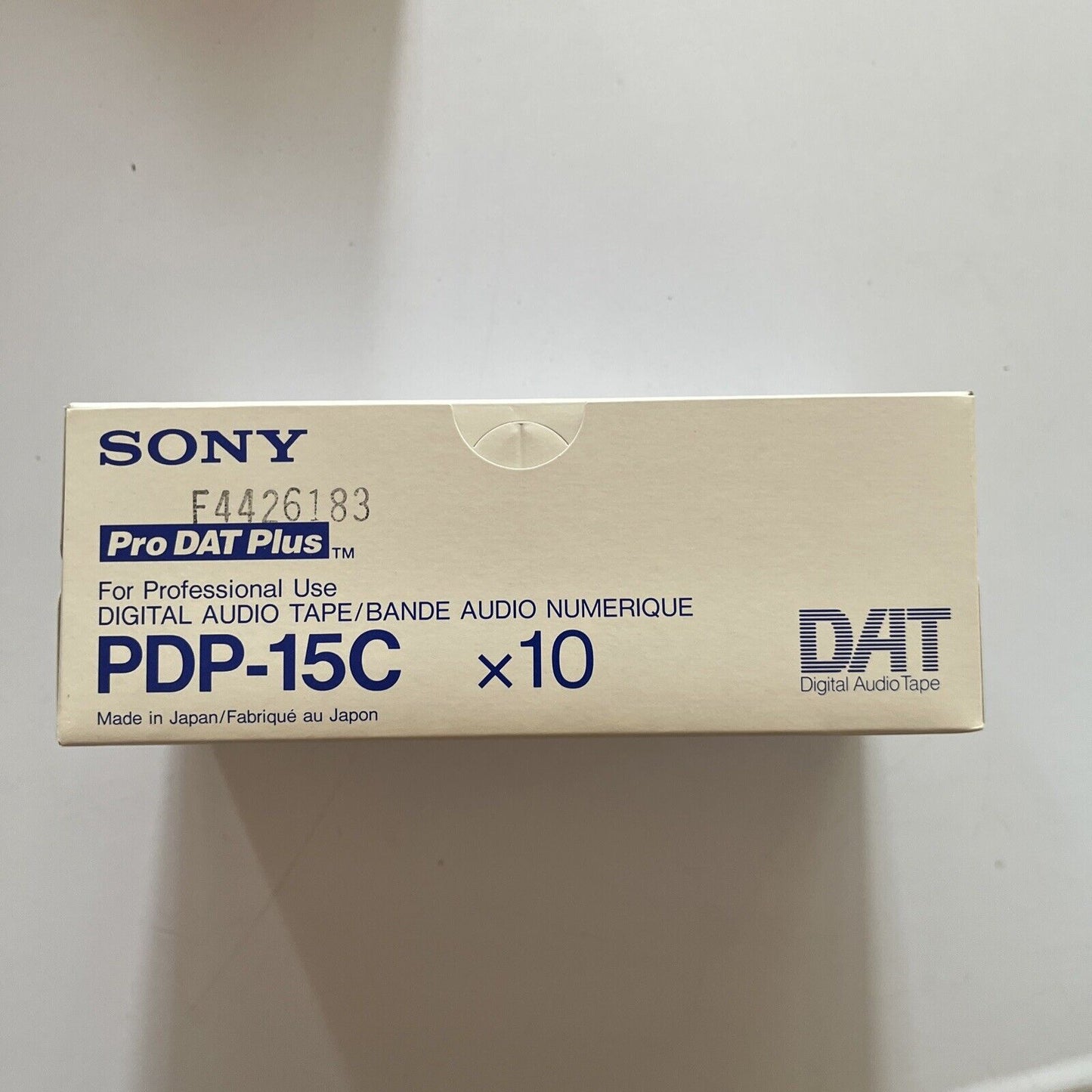 Sony Pro DAT Plus Digital Audio Tape 10x PDP-15c 15min *New Sealed*