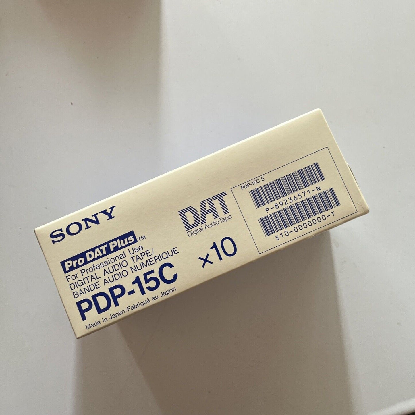 Sony Pro DAT Plus Digital Audio Tape 10x PDP-15c 15min *New Sealed*