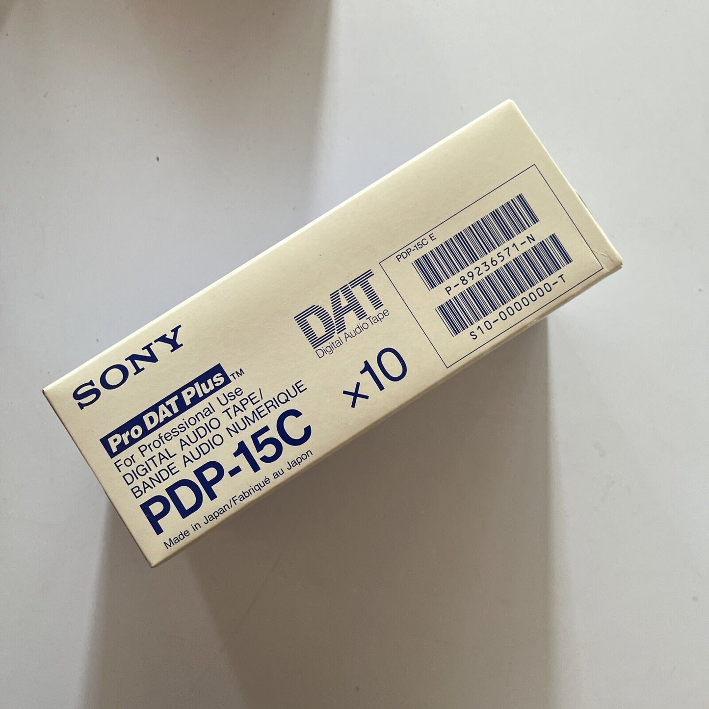 Sony Pro DAT Plus Digital Audio Tape 10x PDP-15c 15min *New Sealed*