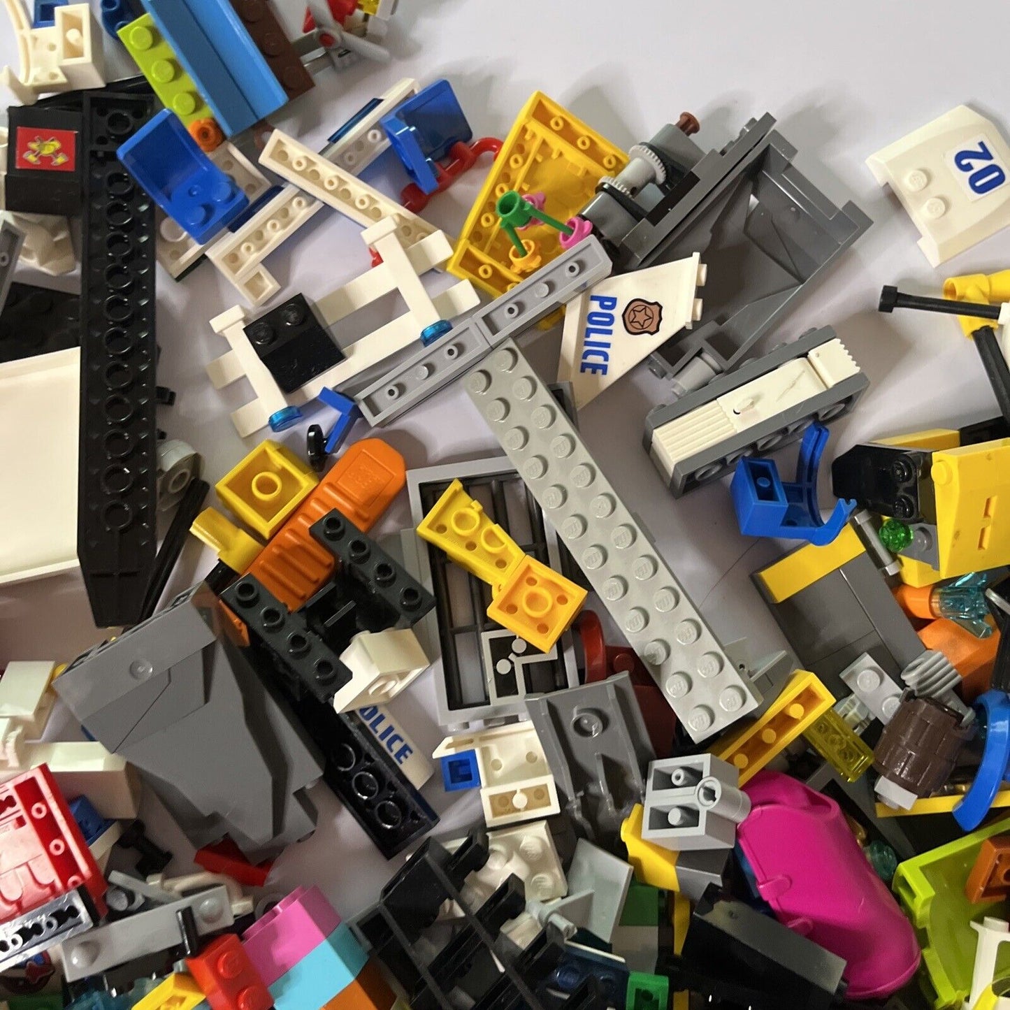 Genuine Official Lego 1.6kg Bulk Lot Bundle Cars Plane Police City Parts Bricks