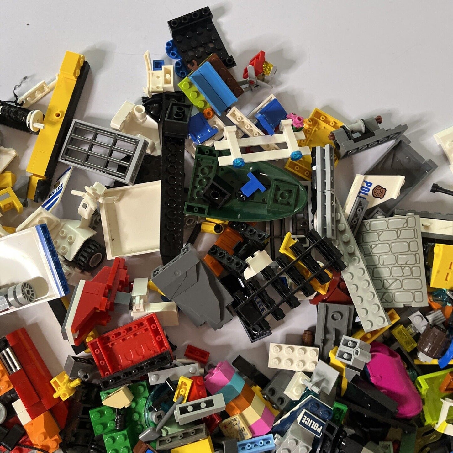 Genuine Official Lego 1.6kg Bulk Lot Bundle Cars Plane Police City Parts Bricks