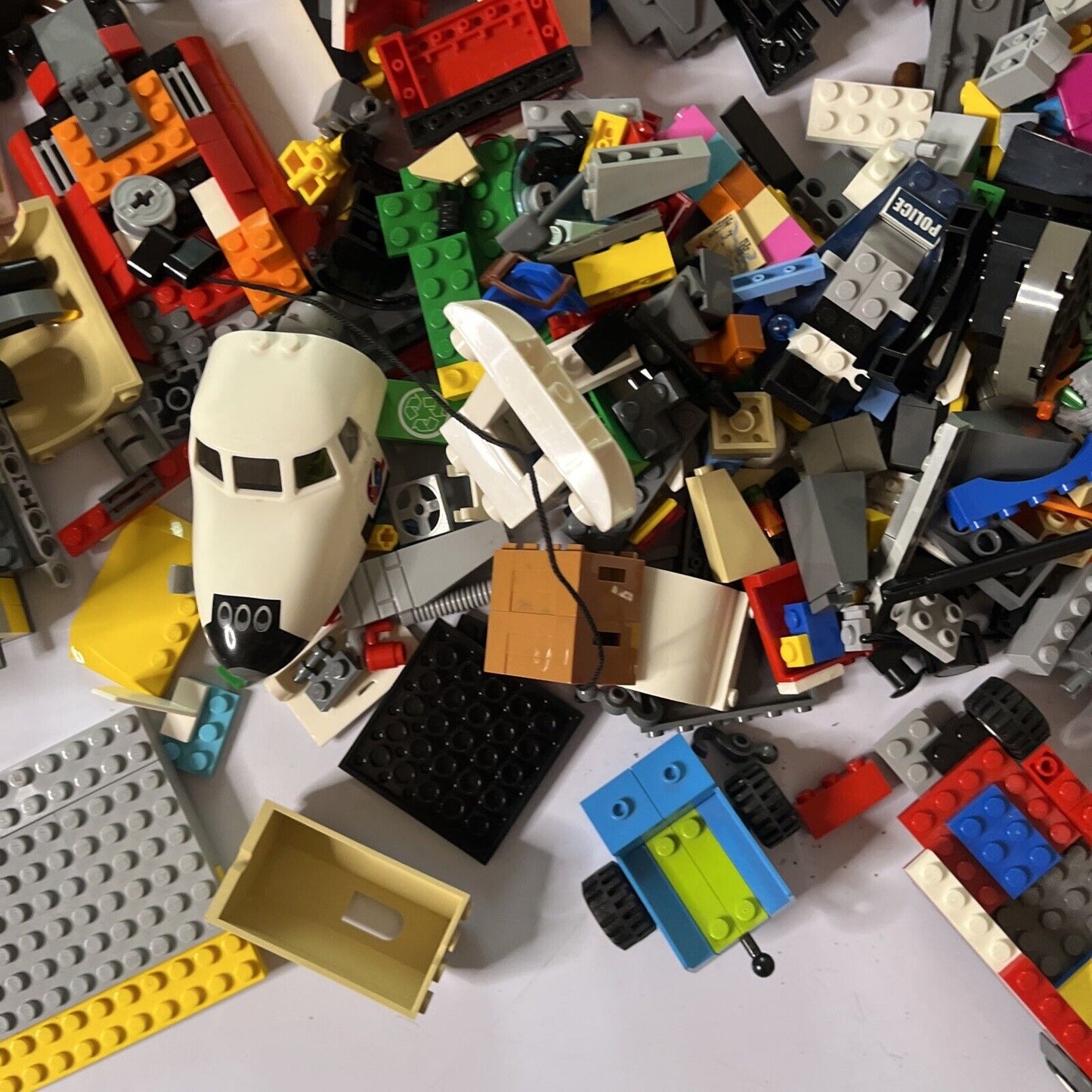 Genuine Official Lego 1.6kg Bulk Lot Bundle Cars Plane Police City Parts Bricks