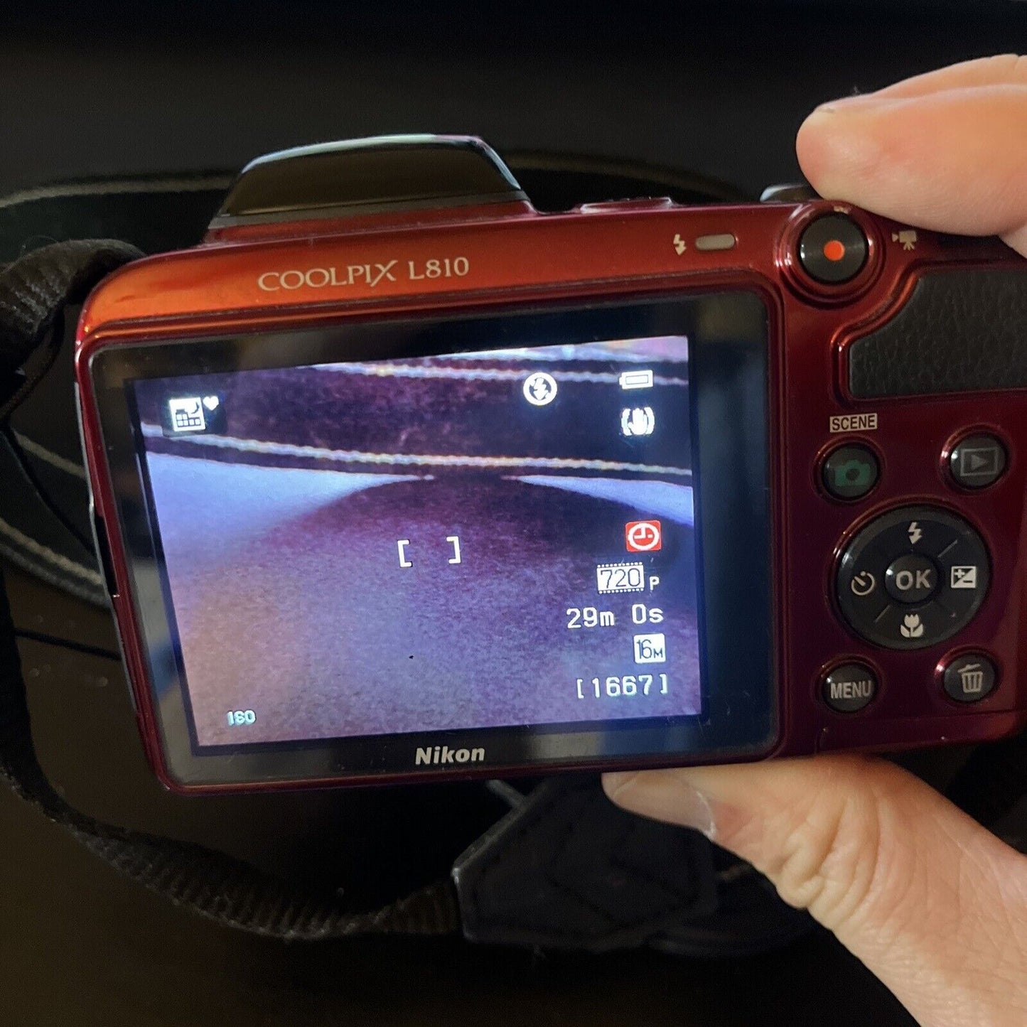 Nikon Coolpix L810 Digital Camera 16.1MP 26x Zoom Red