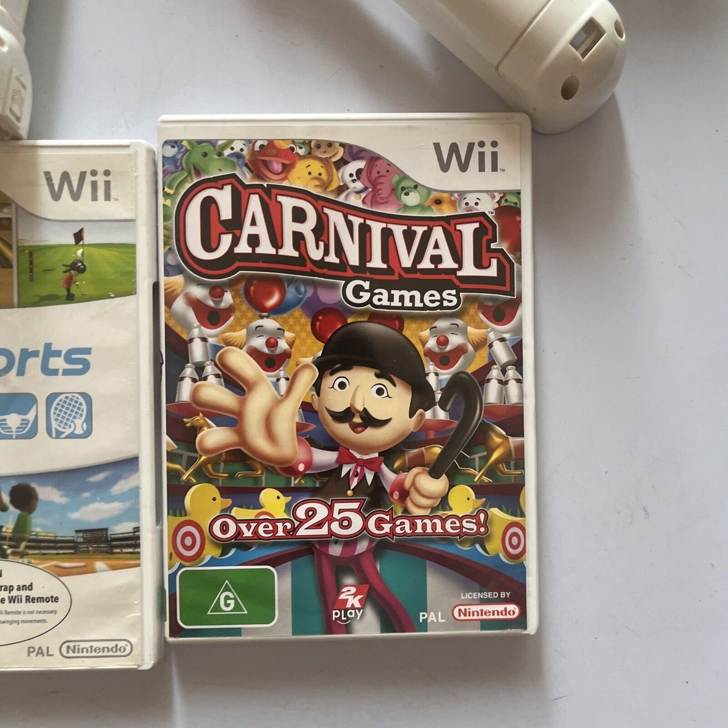 Wii Sports & Carnival Games Nintendo Wii With Accessories Bat, Golf Club PAL
