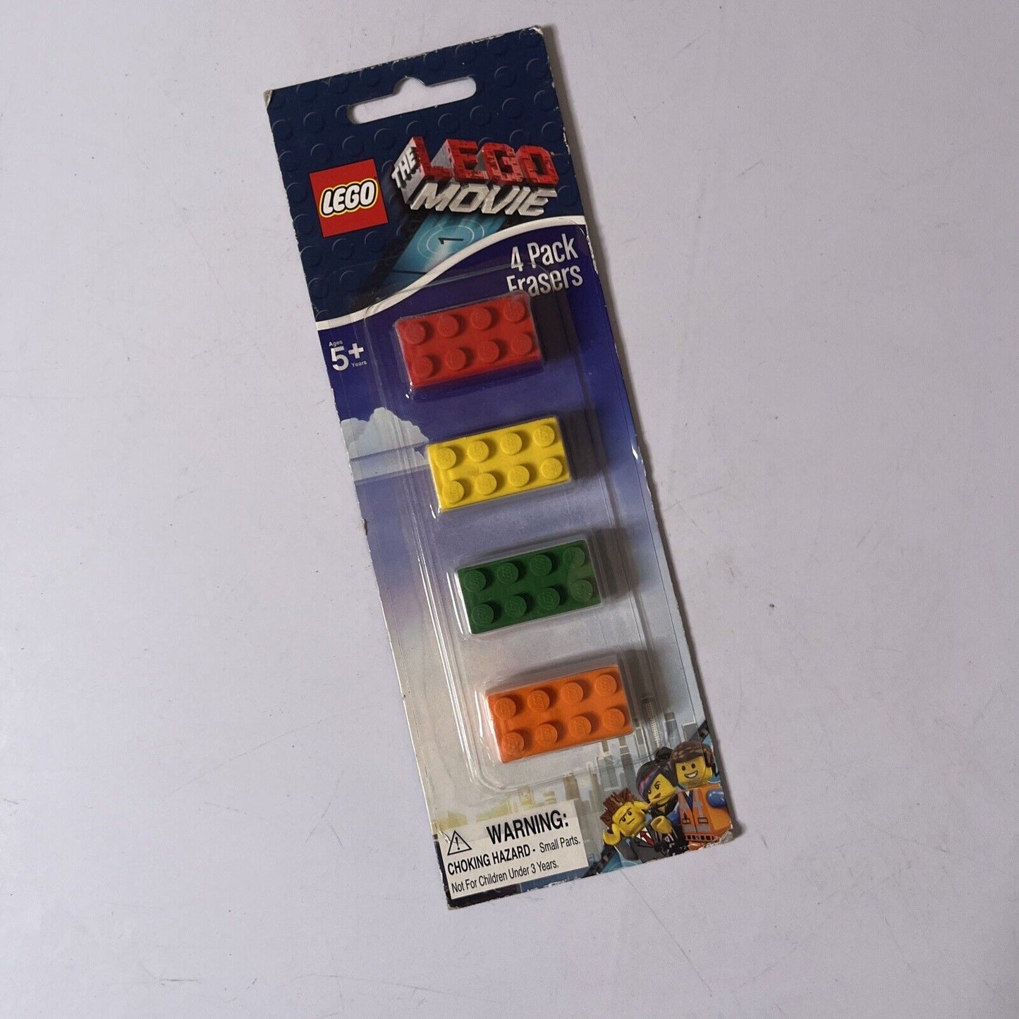 *New Sealed* Lego The Lego Movie 4 Pack Erasers