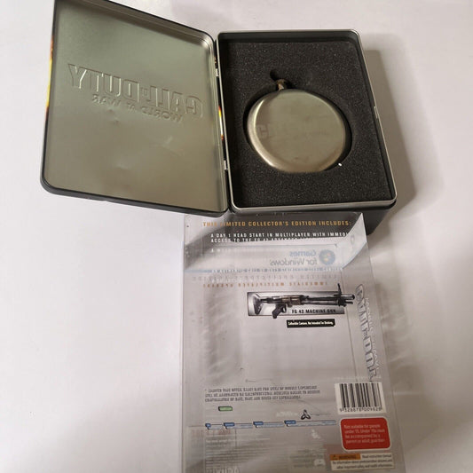 Call Of Duty World At War Tin Case & Steel Flask *No Game*