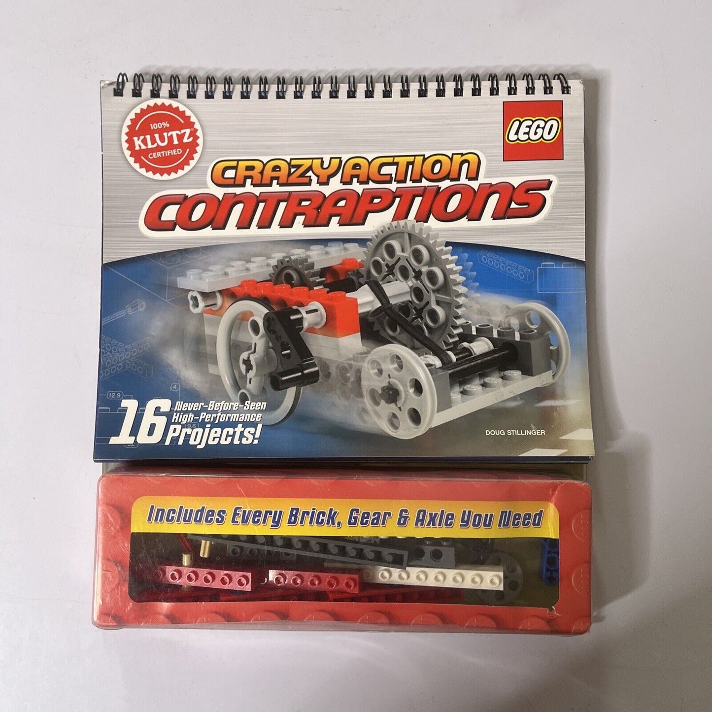 LEGO Crazy Action Contraptions 16 Projects 100% KLUTZ Certified Retired Book Kit