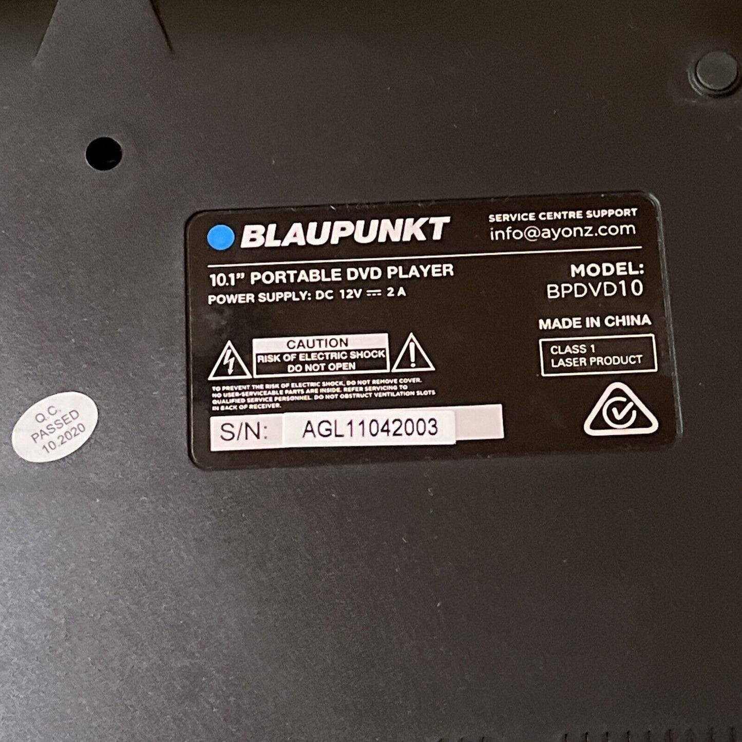 Blaupunkt 10.1" Portable DVD Player BPDVD10