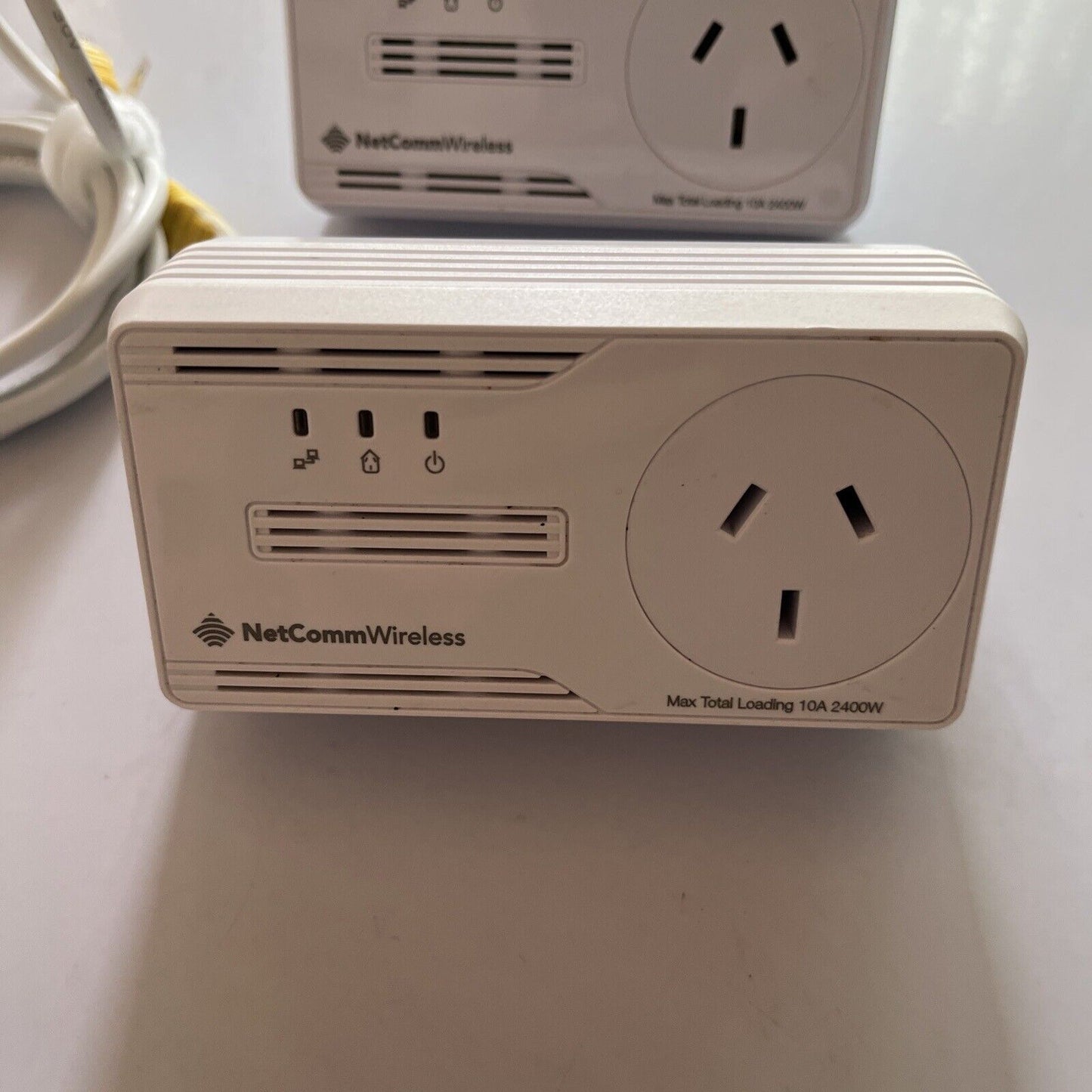 2x NetComm Wireless NP505F Powerline Adapter With AC Pass-Through