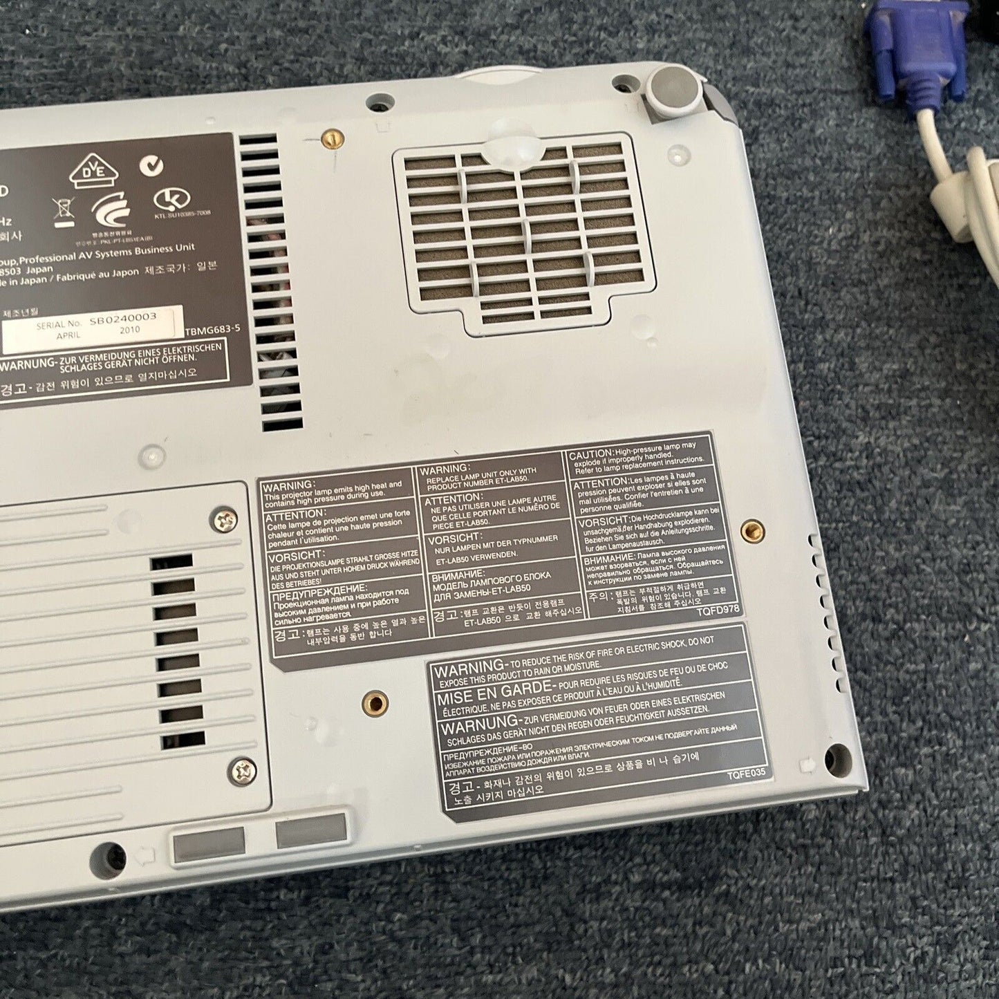 Panasonic LCD Projector PT-LB51EA - 92hour Lamp