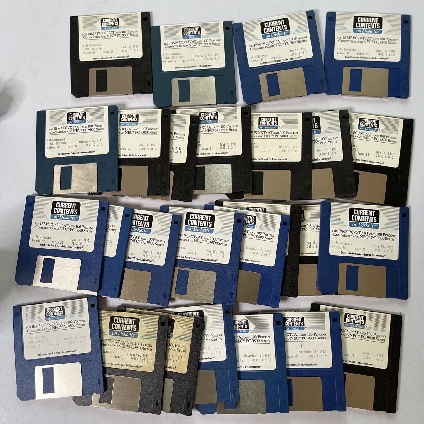 Current Contents On Diskettes - Life Sciences PC 26x 3.5" Floppy Disk 1992