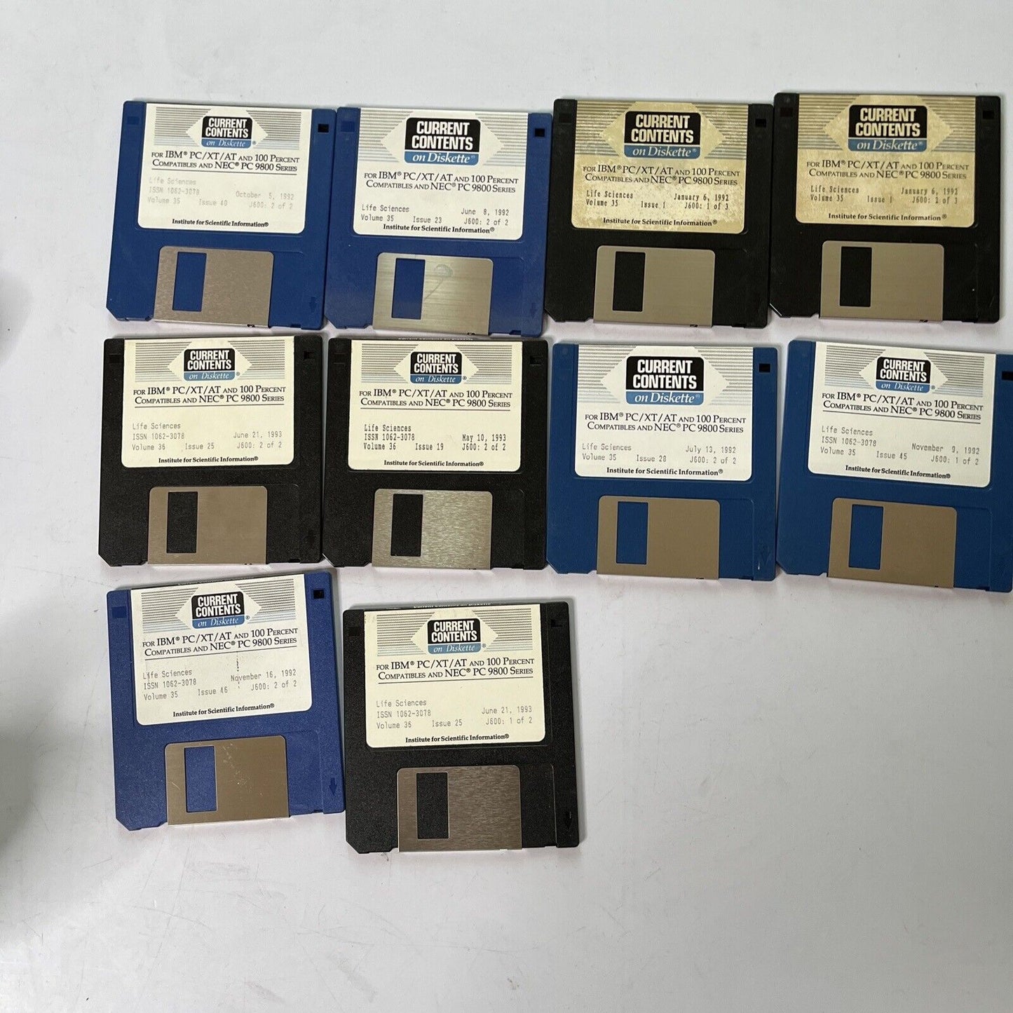 Current Contents On Diskettes - Life Sciences PC 26x 3.5" Floppy Disk 1992