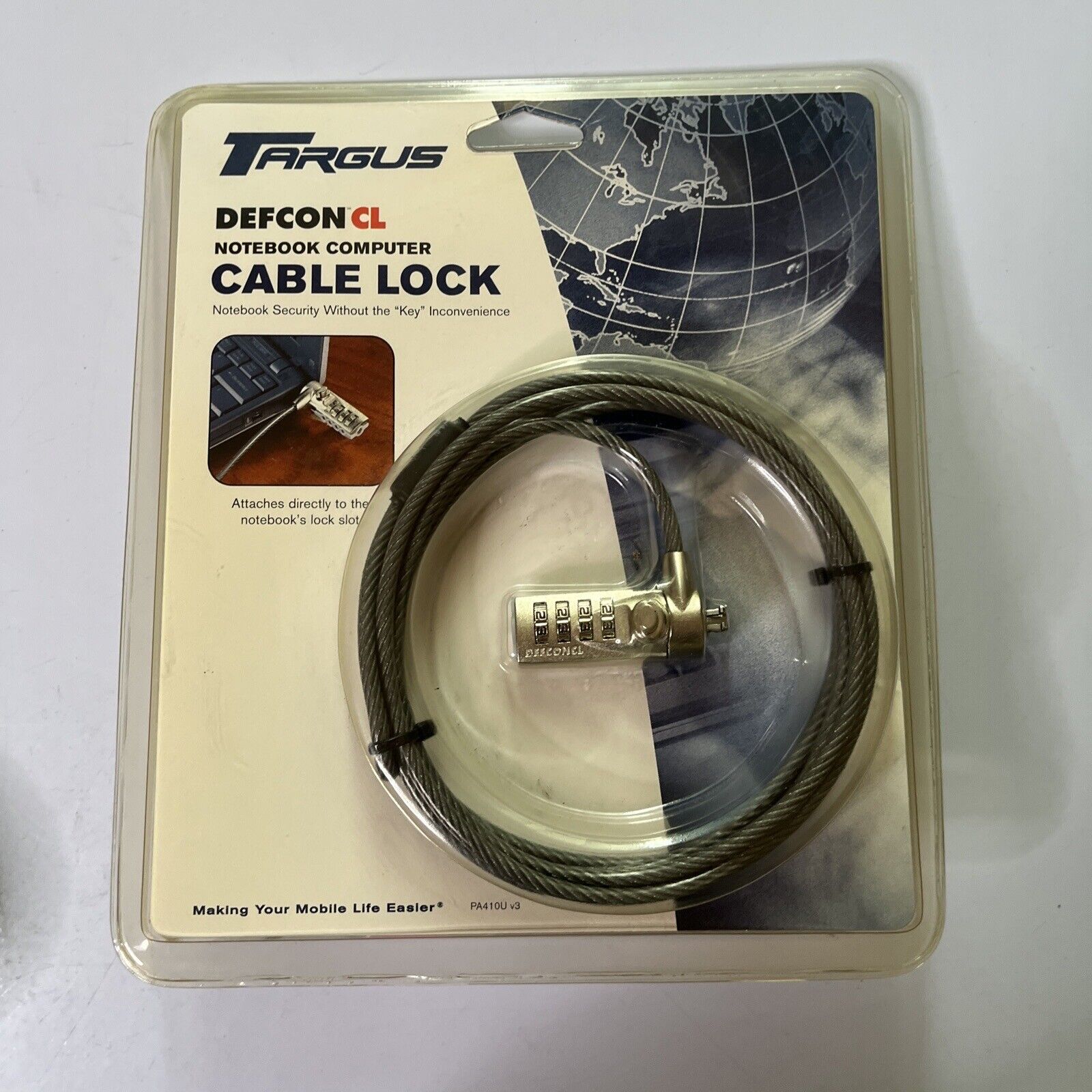 Targus PA410AU DEFCON CL Notebook Laptop Coiled Cable Lock *New Sealed ...