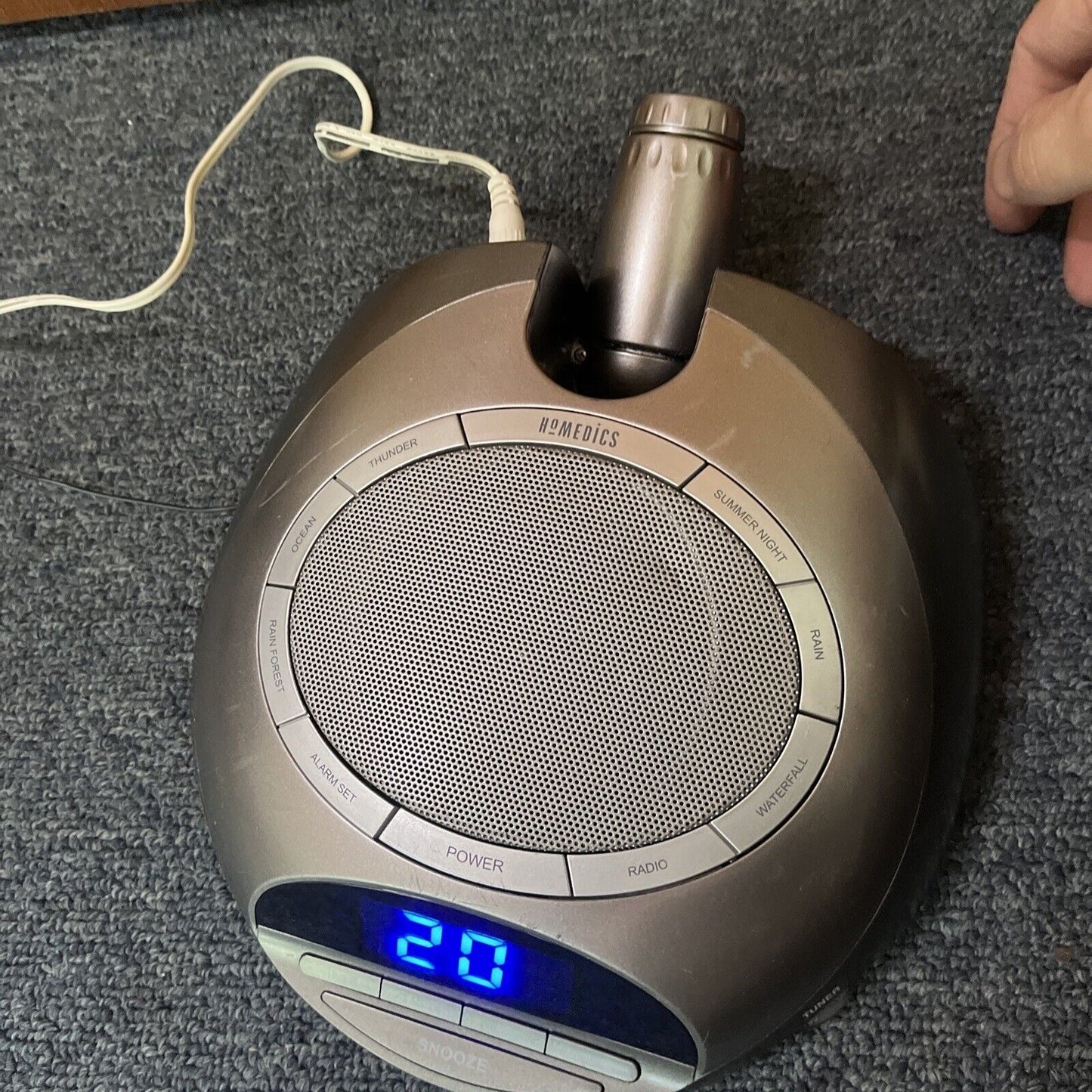 Homedics SS-4500 Soundspa Clock Radio With Time Projection AM/FM Radio