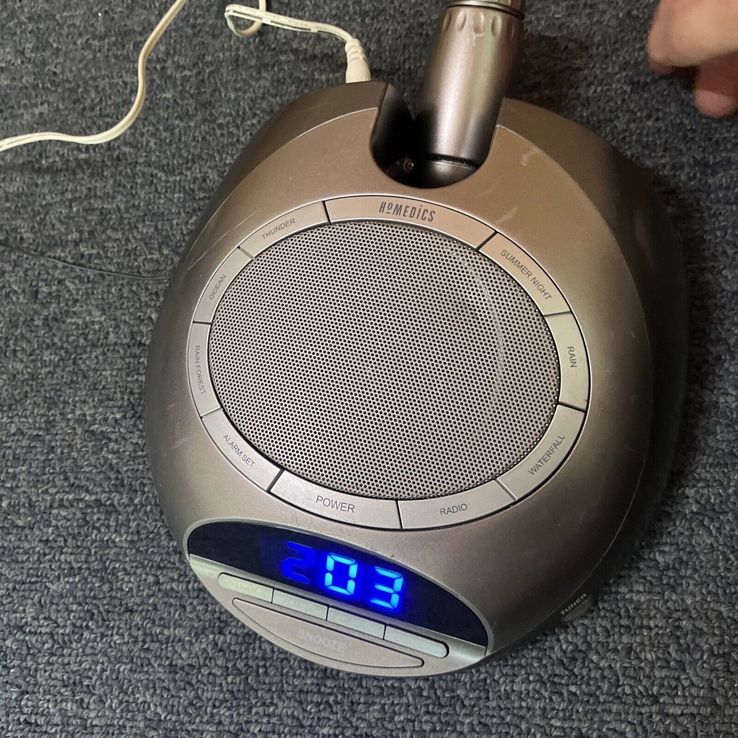 Homedics SS-4500 Soundspa Clock Radio With Time Projection AM/FM Radio