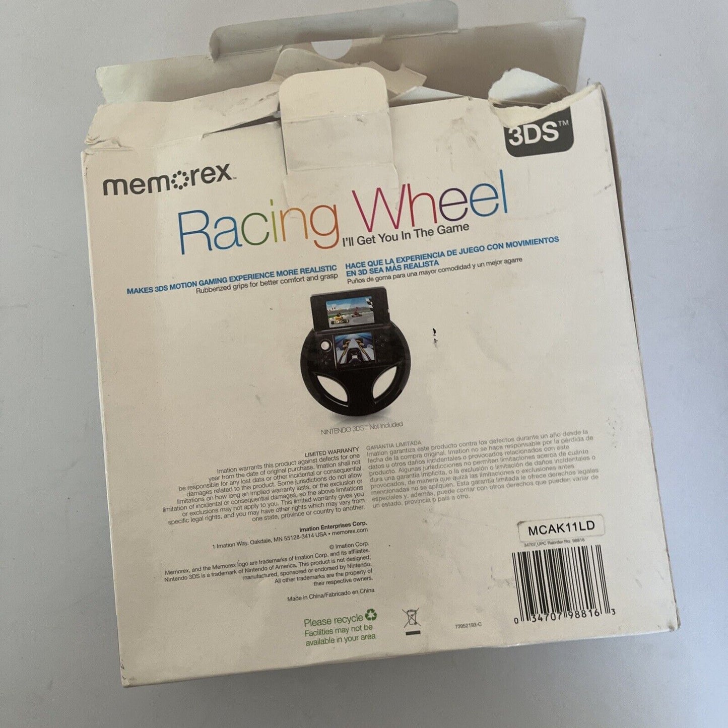 Memorex Racing Wheel For Nintendo 3DS