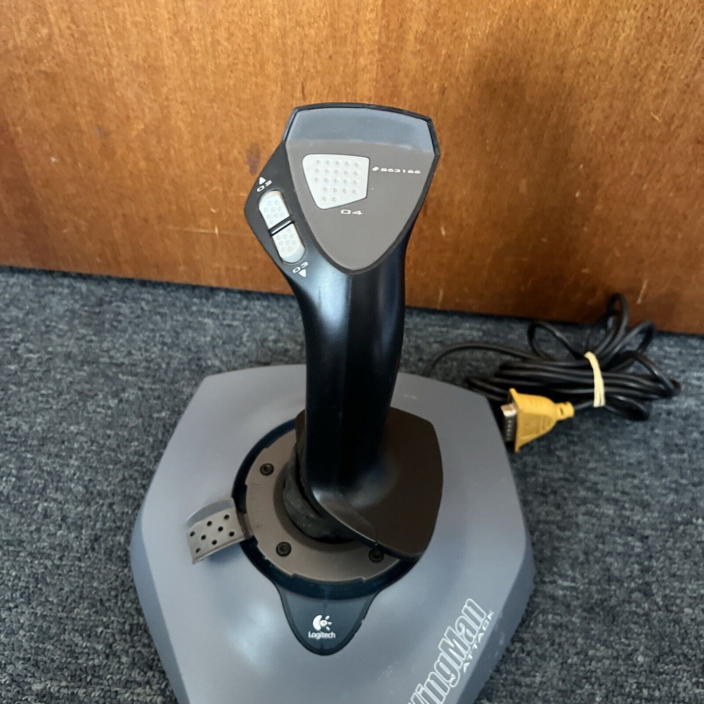 Logitech Wingman Attack Joystick J-YB11 Flight Simulator Controller Game Port