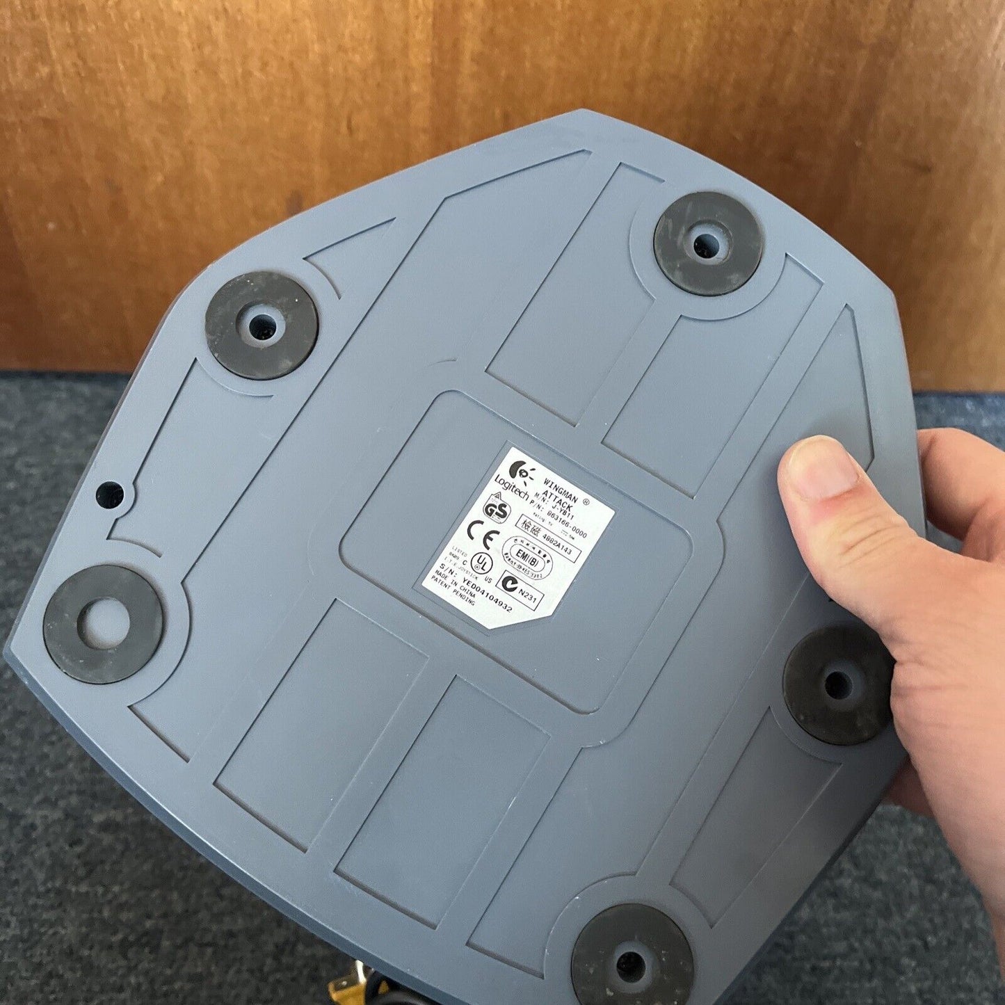 Logitech Wingman Attack Joystick J-YB11 Flight Simulator Controller Game Port