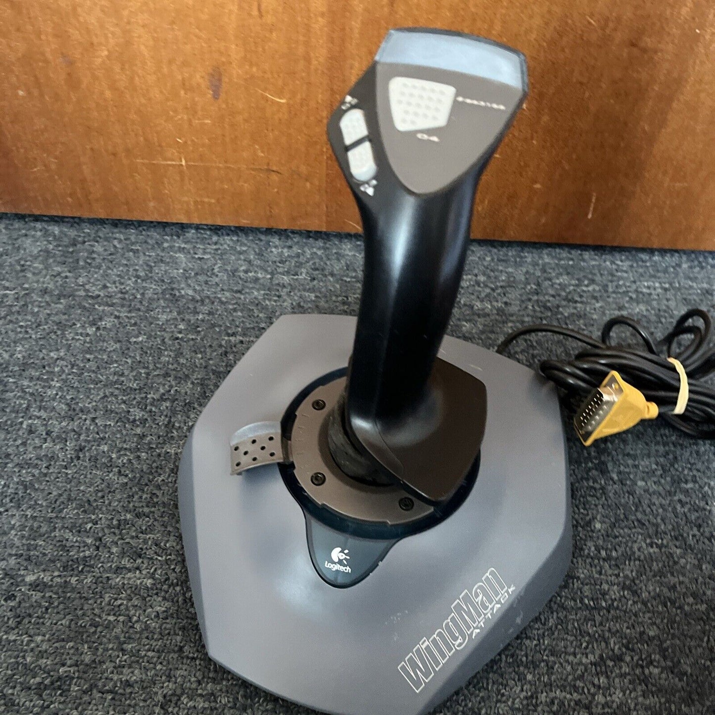 Logitech Wingman Attack Joystick J-YB11 Flight Simulator Controller Game Port
