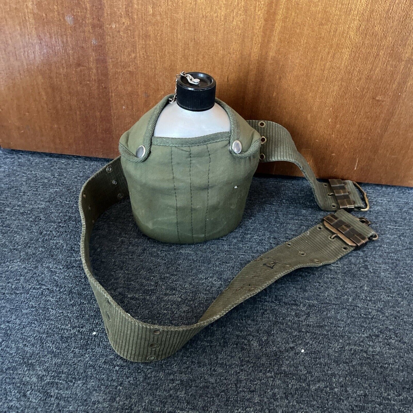 Army Canteen Steel Water Bottle With Waist Strap