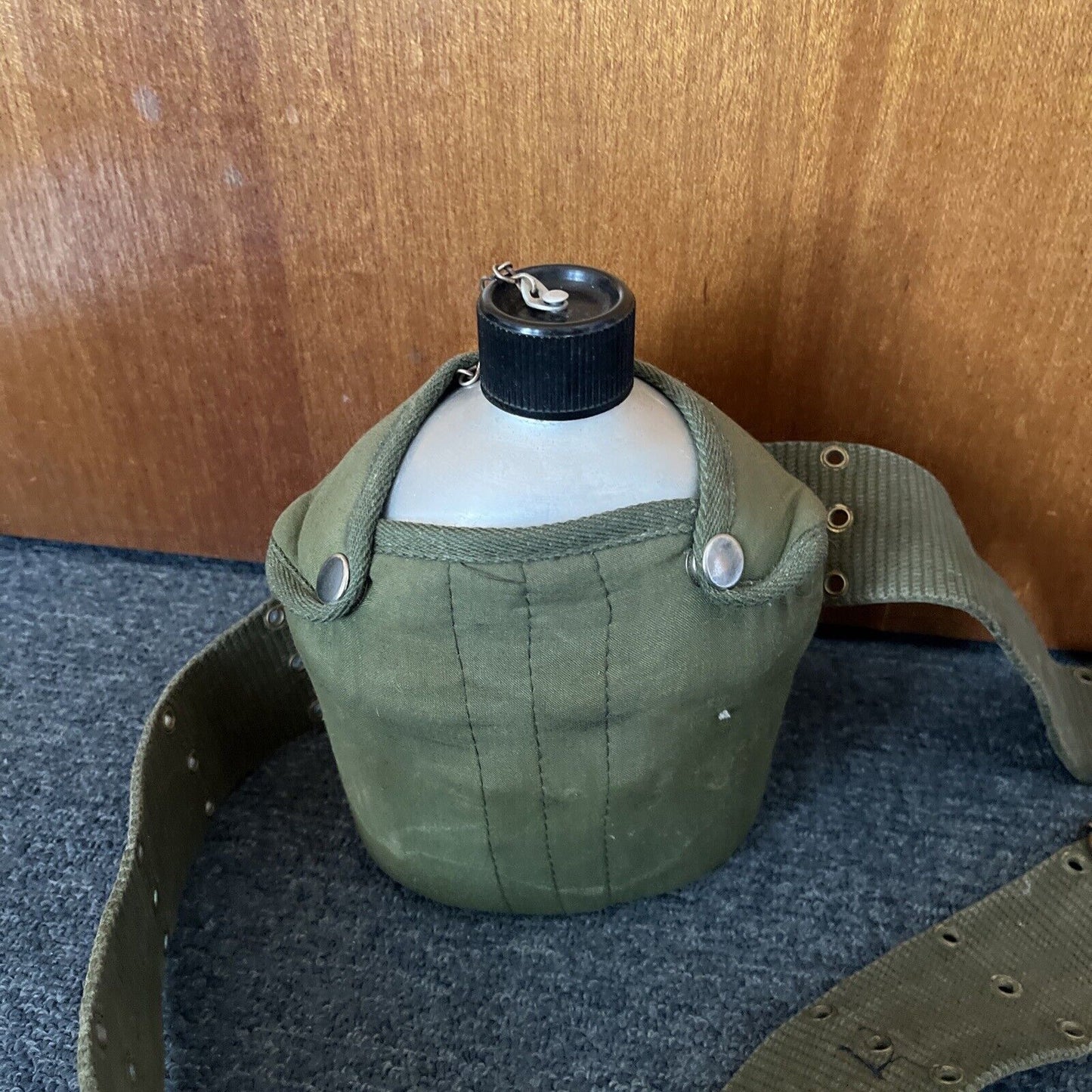 Army Canteen Steel Water Bottle With Waist Strap