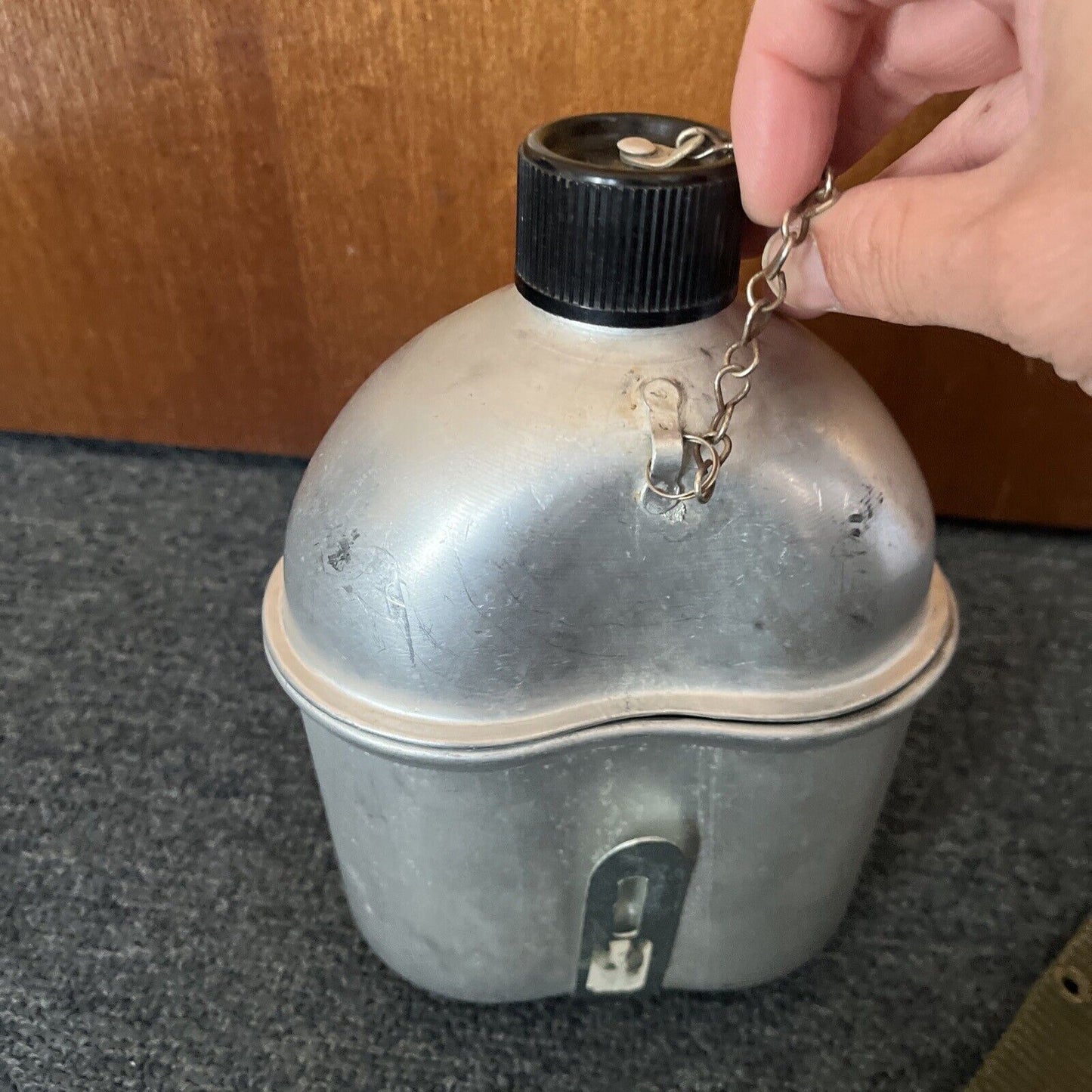 Army Canteen Steel Water Bottle With Waist Strap