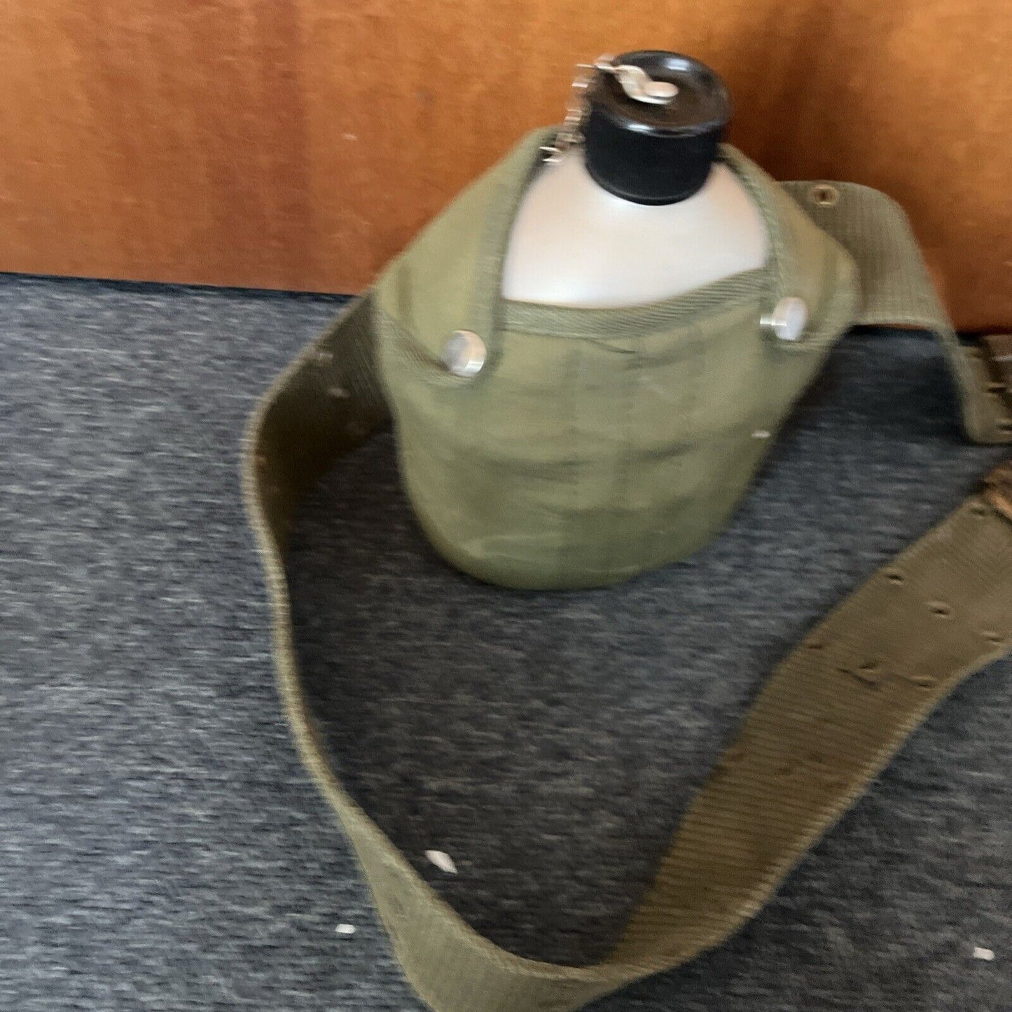 Army Canteen Steel Water Bottle With Waist Strap