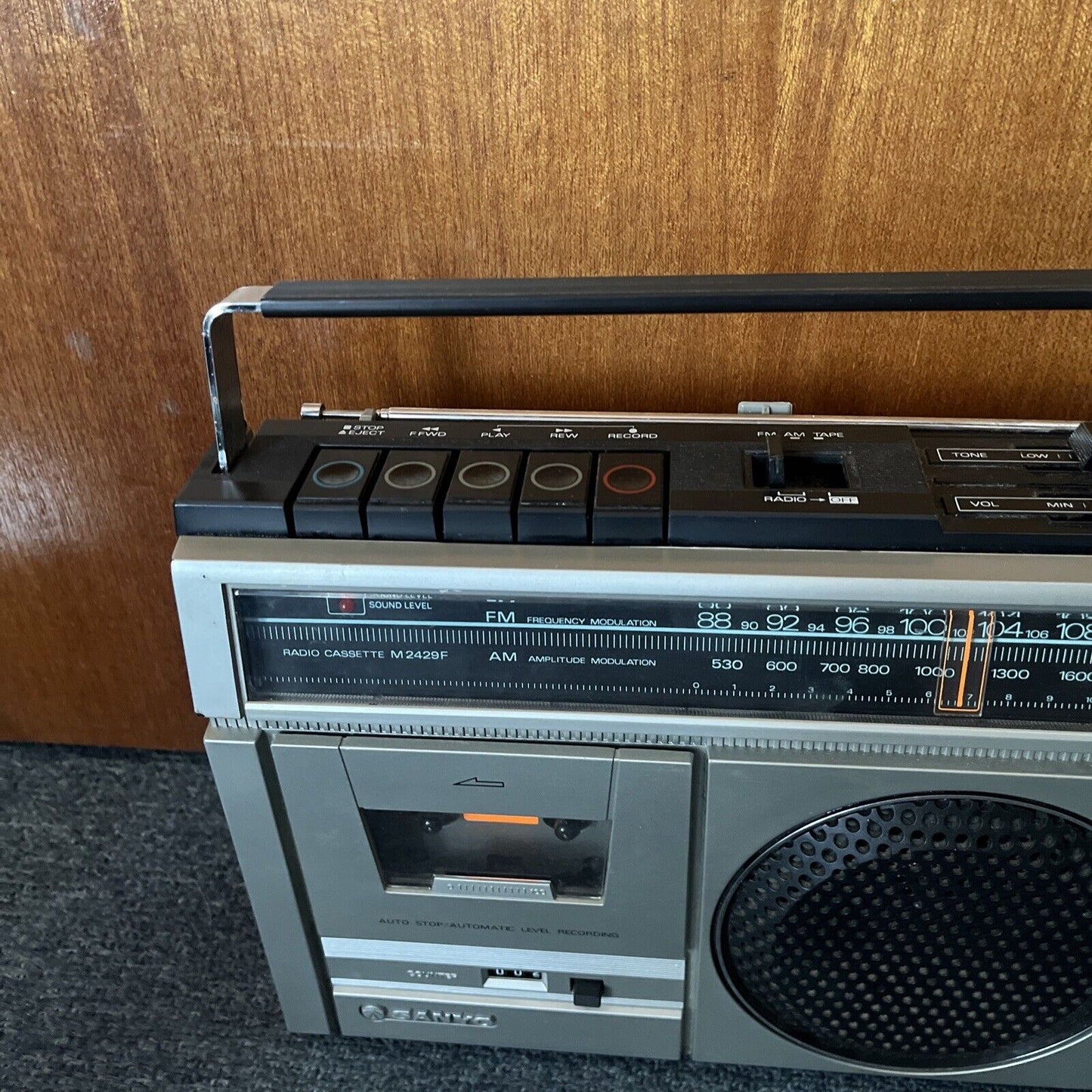 Sanyo Boombox M2429F Cassette Radio *Cassette & FM Working. AM Not Working*