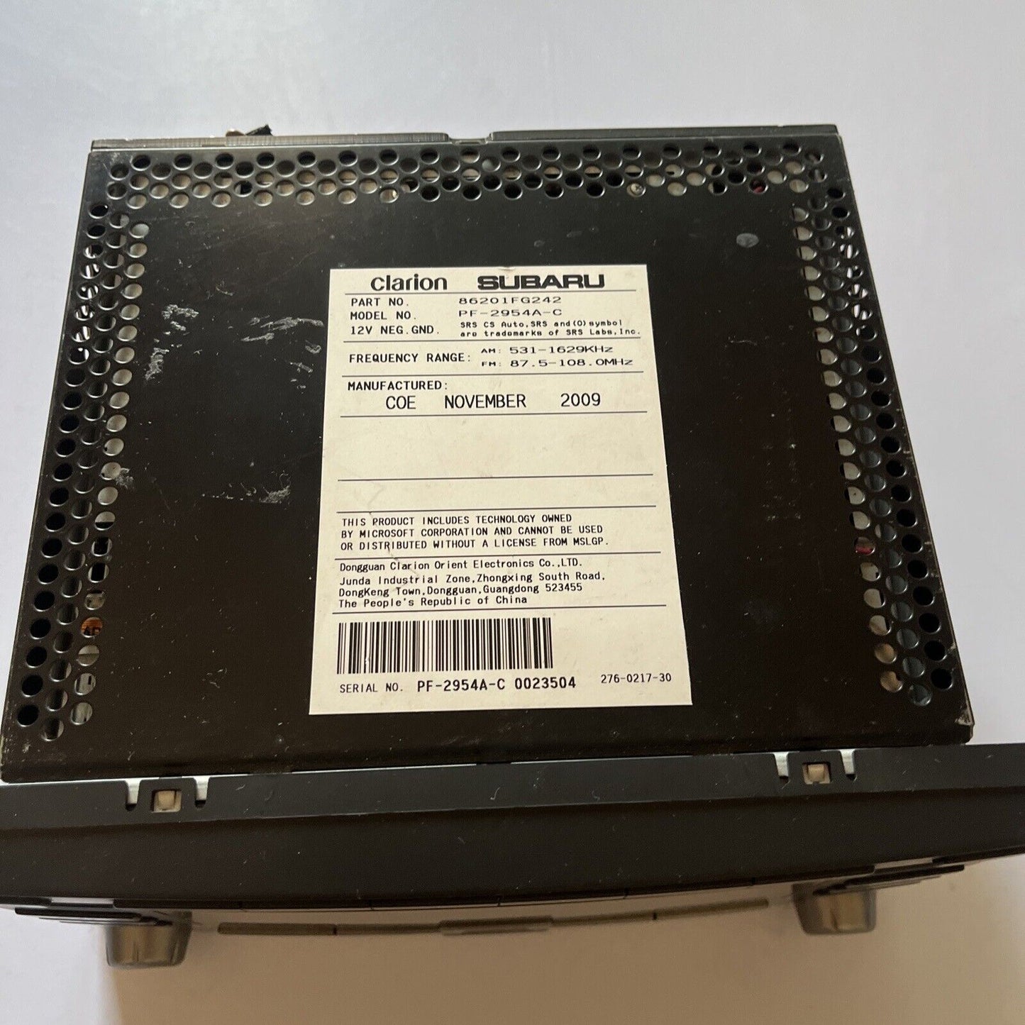 Subaru Clarion 6 CD Changer PF-2954A-C *Untested For Parts Or Repair*