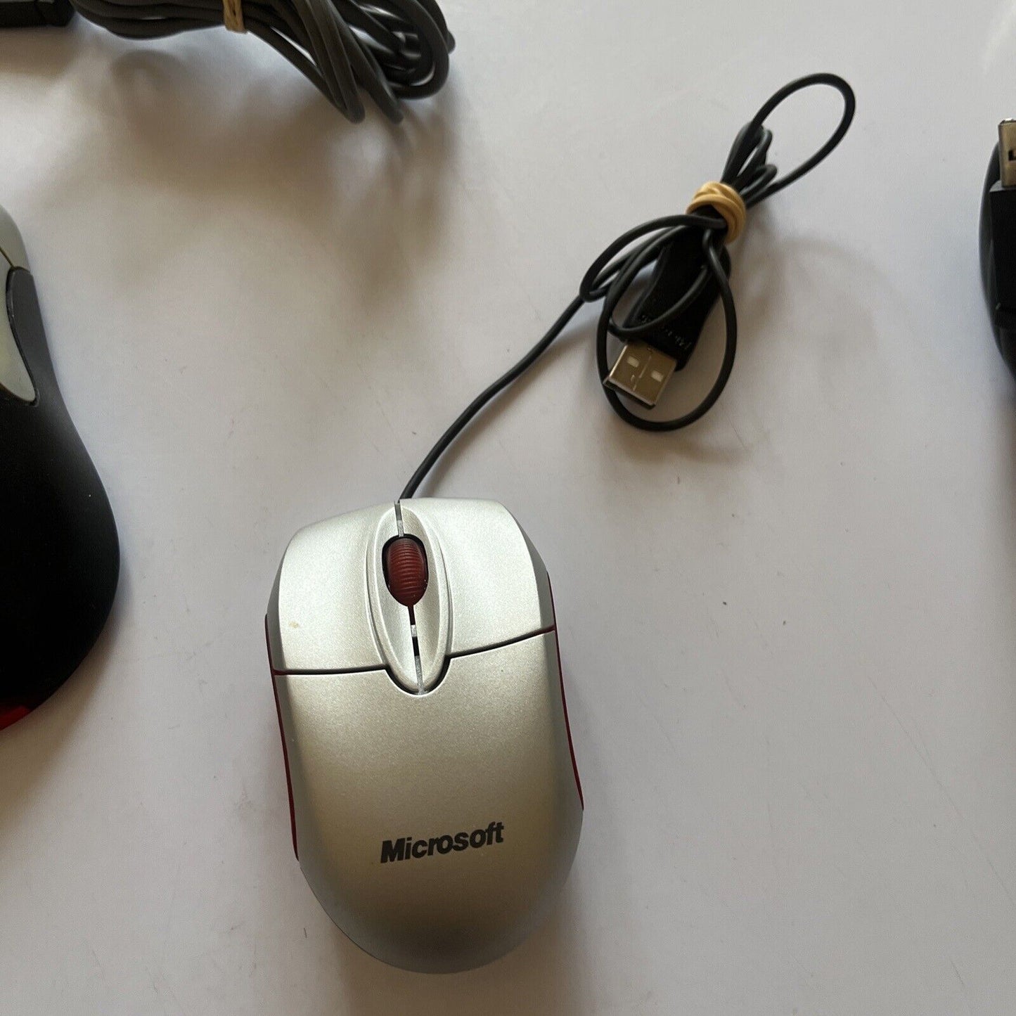 4x Microsoft Optical Mouse: 500 V.2, Notebook Optical, Intellimouse, Wheel 1.1A